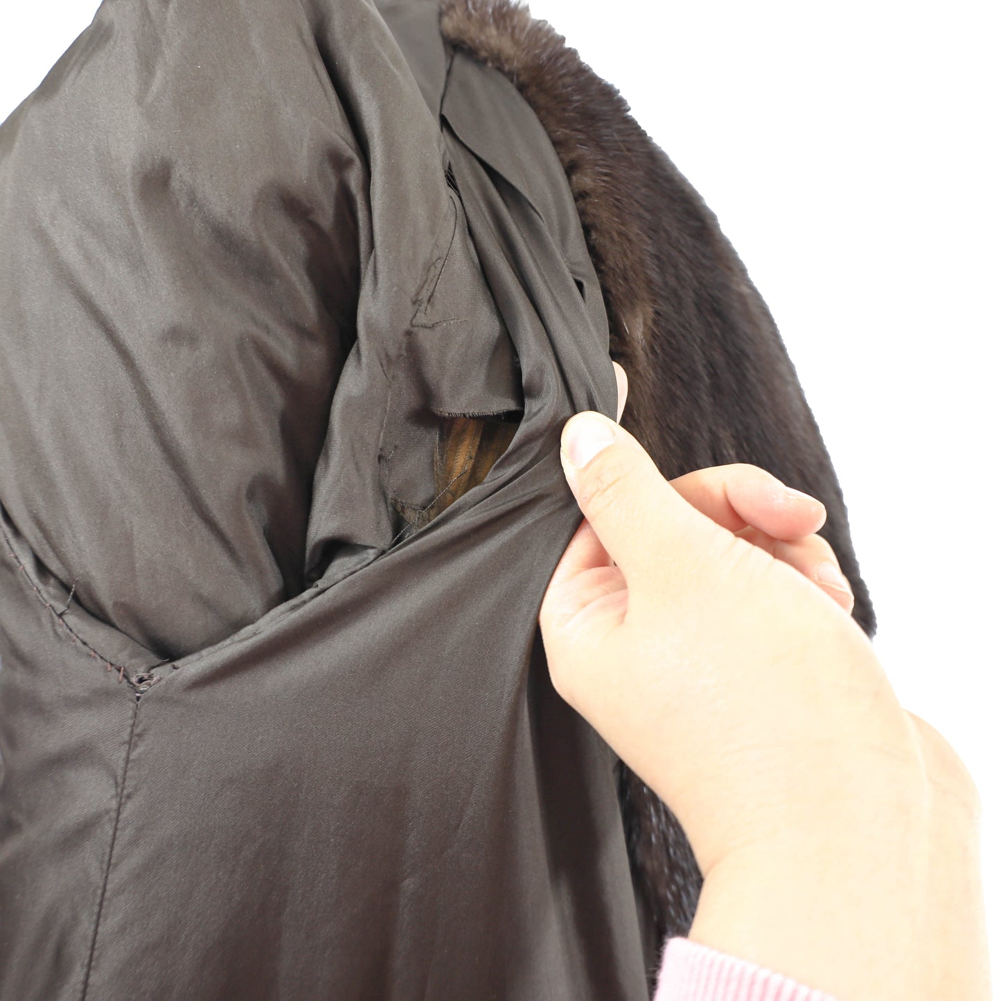 Dark Brown Mink Coat- Size L