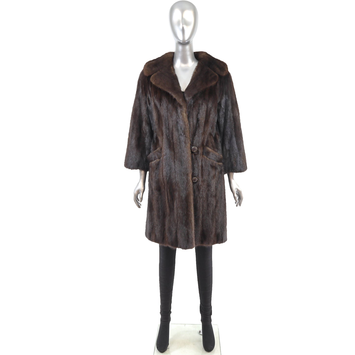 Mahogany Mink 7/8 Coat- Size S