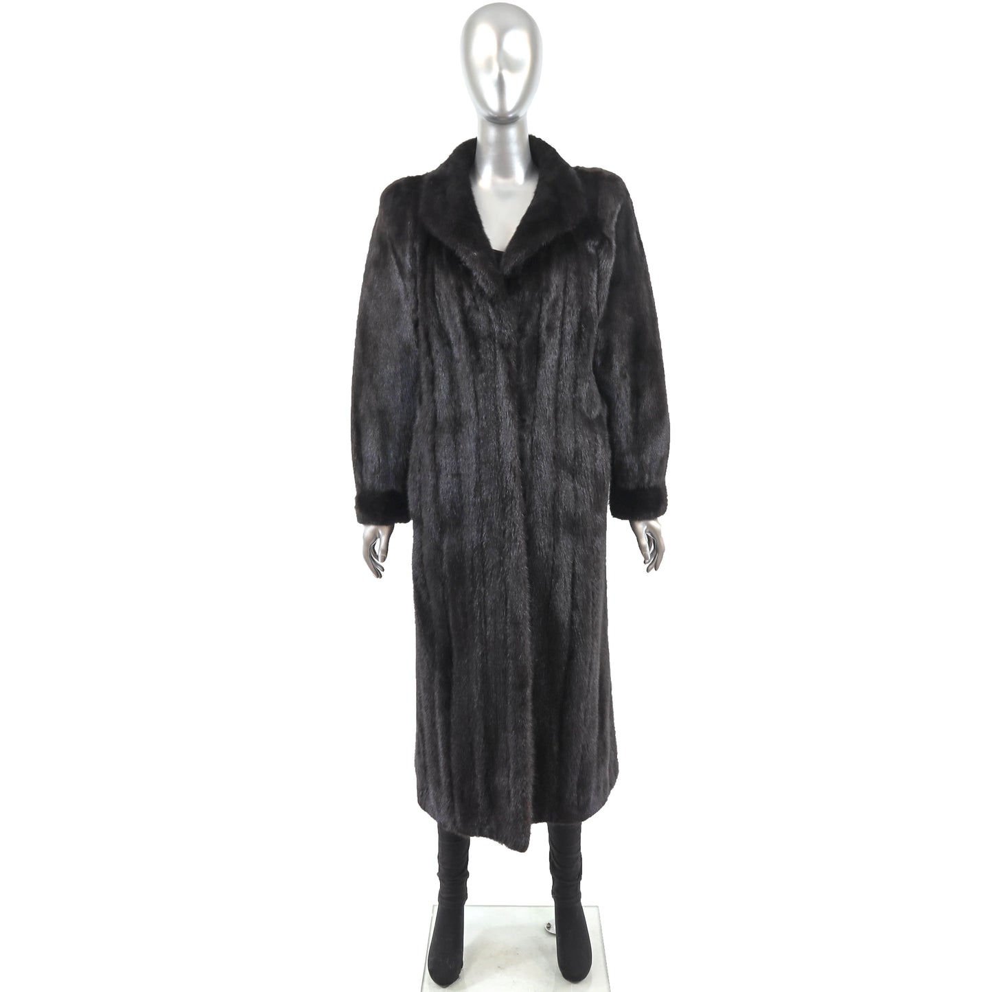 Black Mink Coat- Size M