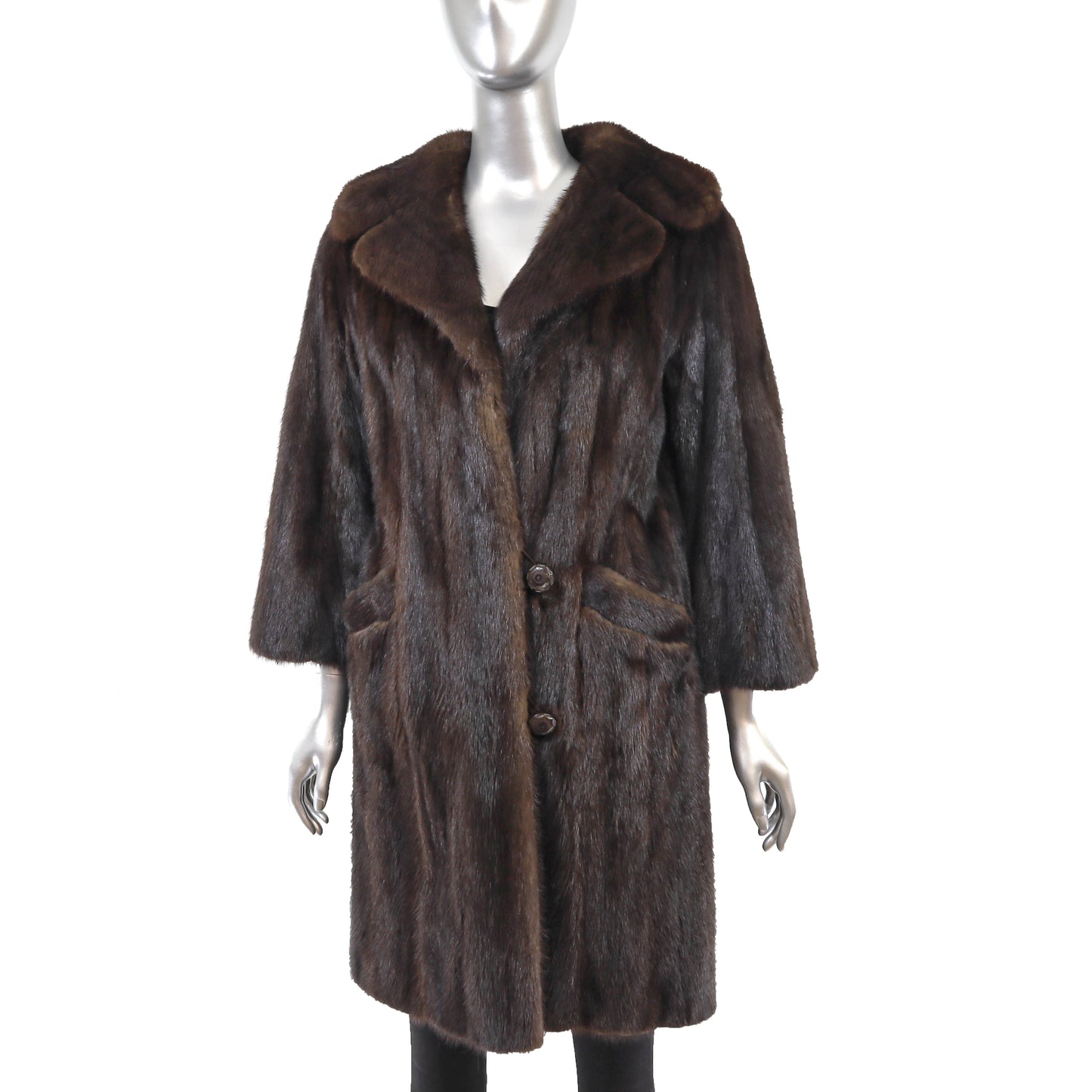 Mahogany Mink 7/8 Coat- Size S