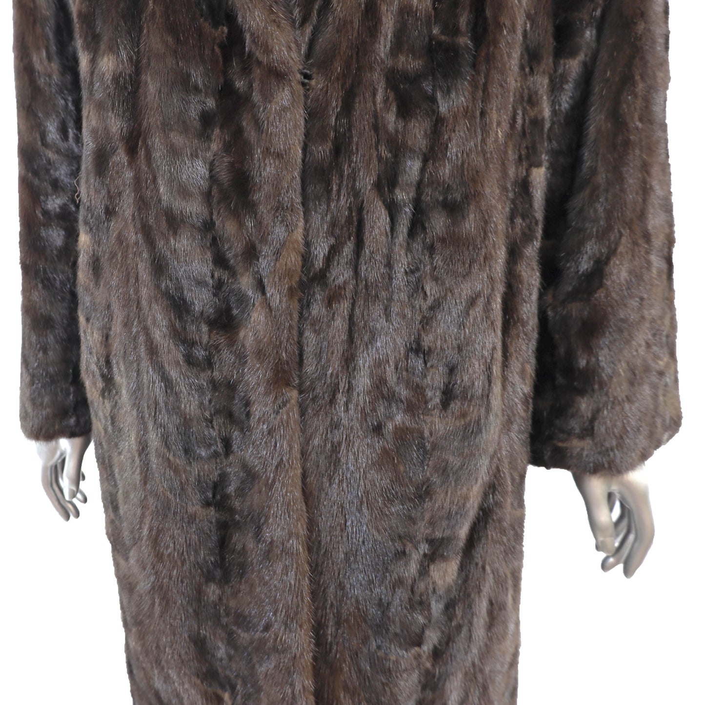 Mahogany Section Mink Coat- Size XL