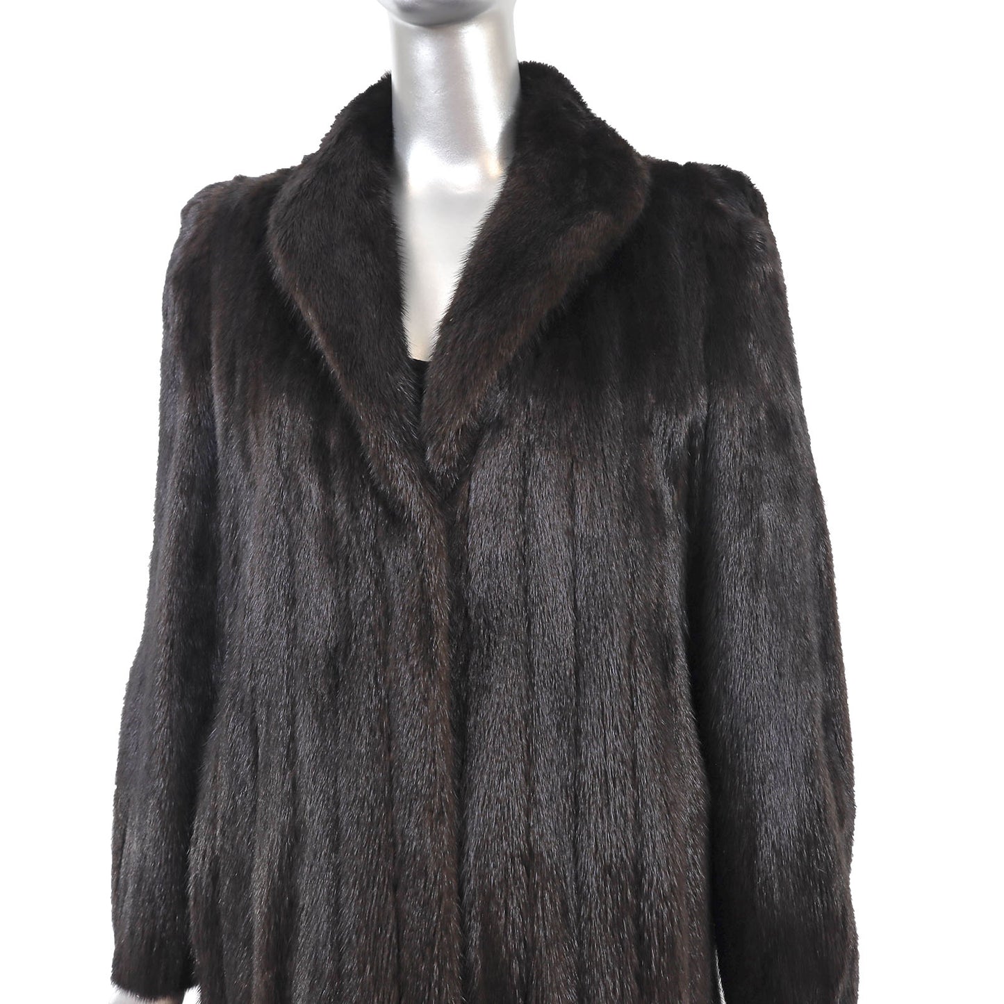 Black Mink Coat- Size M
