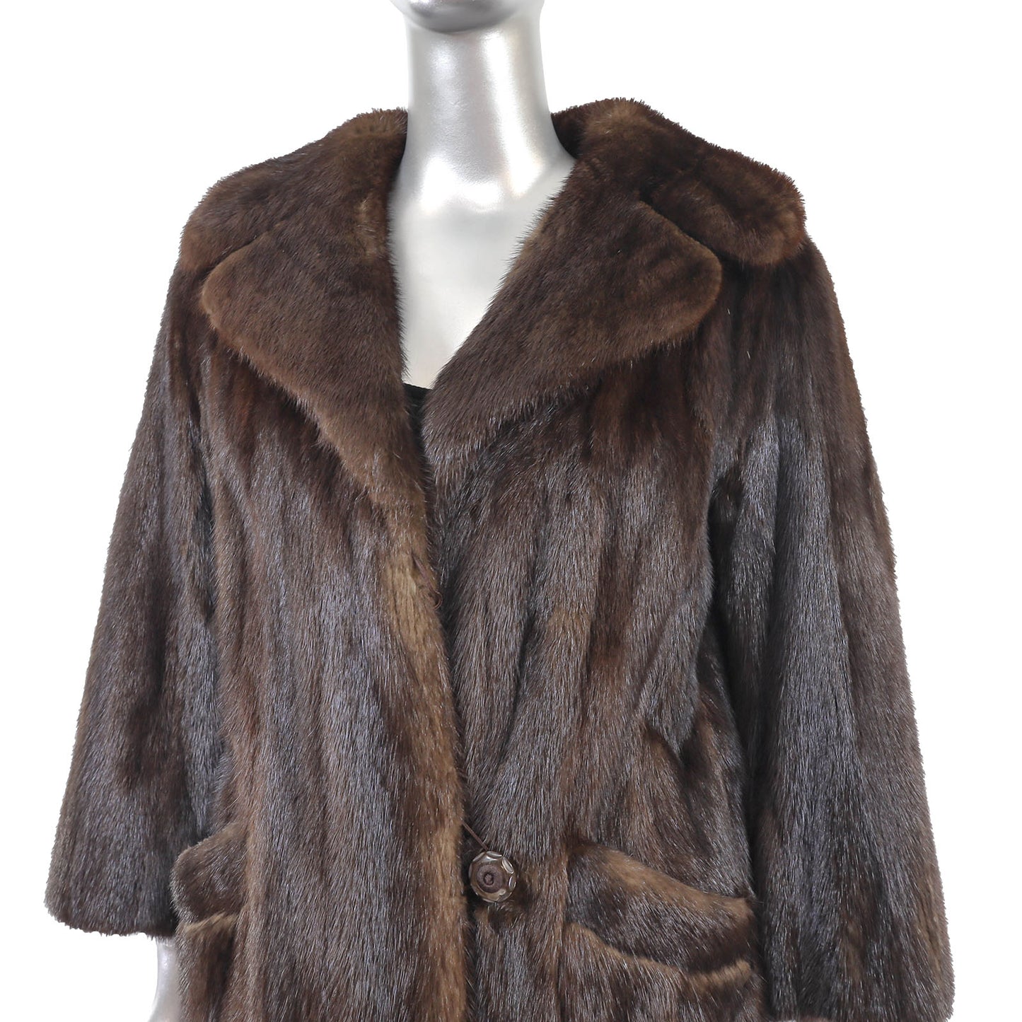 Mahogany Mink 7/8 Coat- Size S