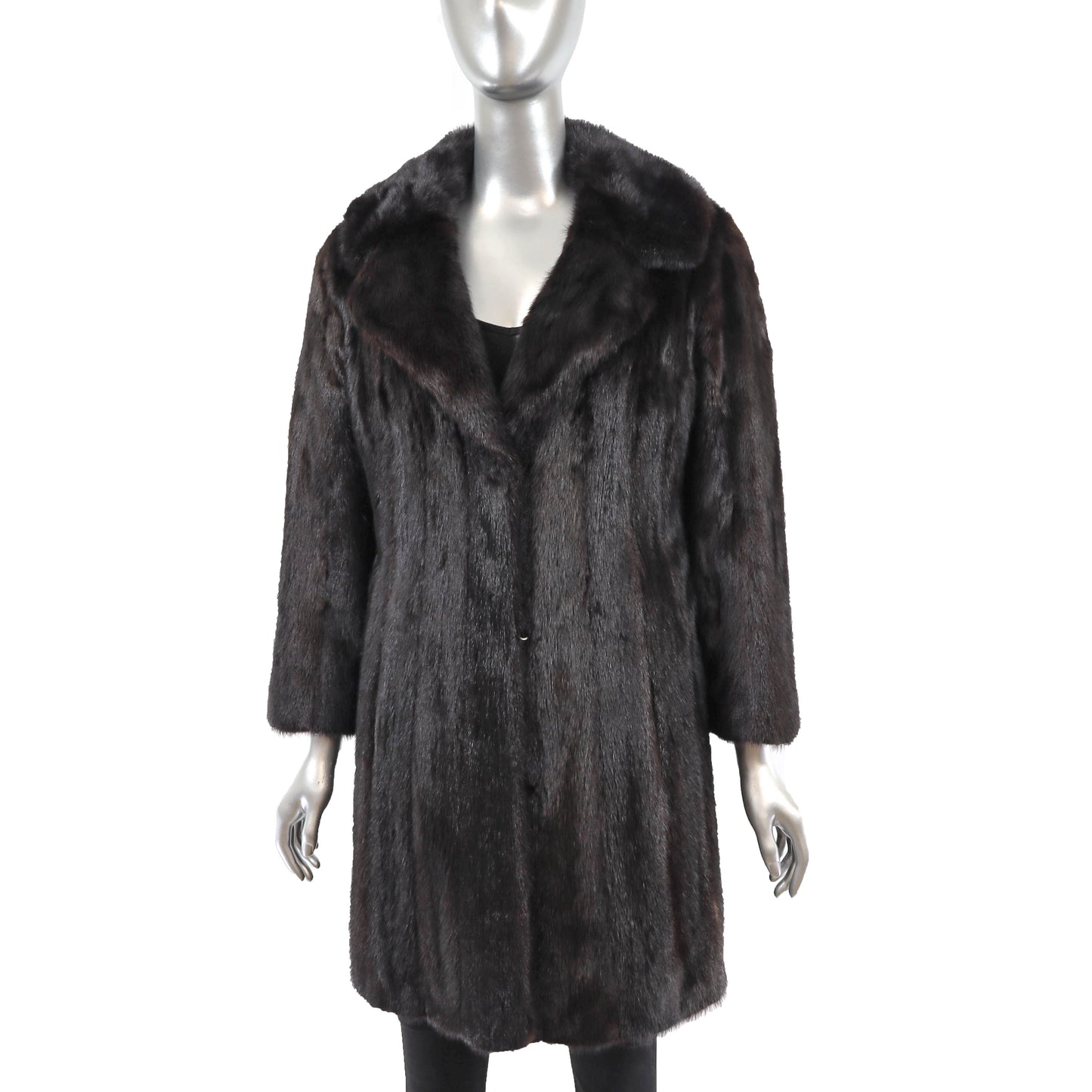 Black Mink Coat- Size S