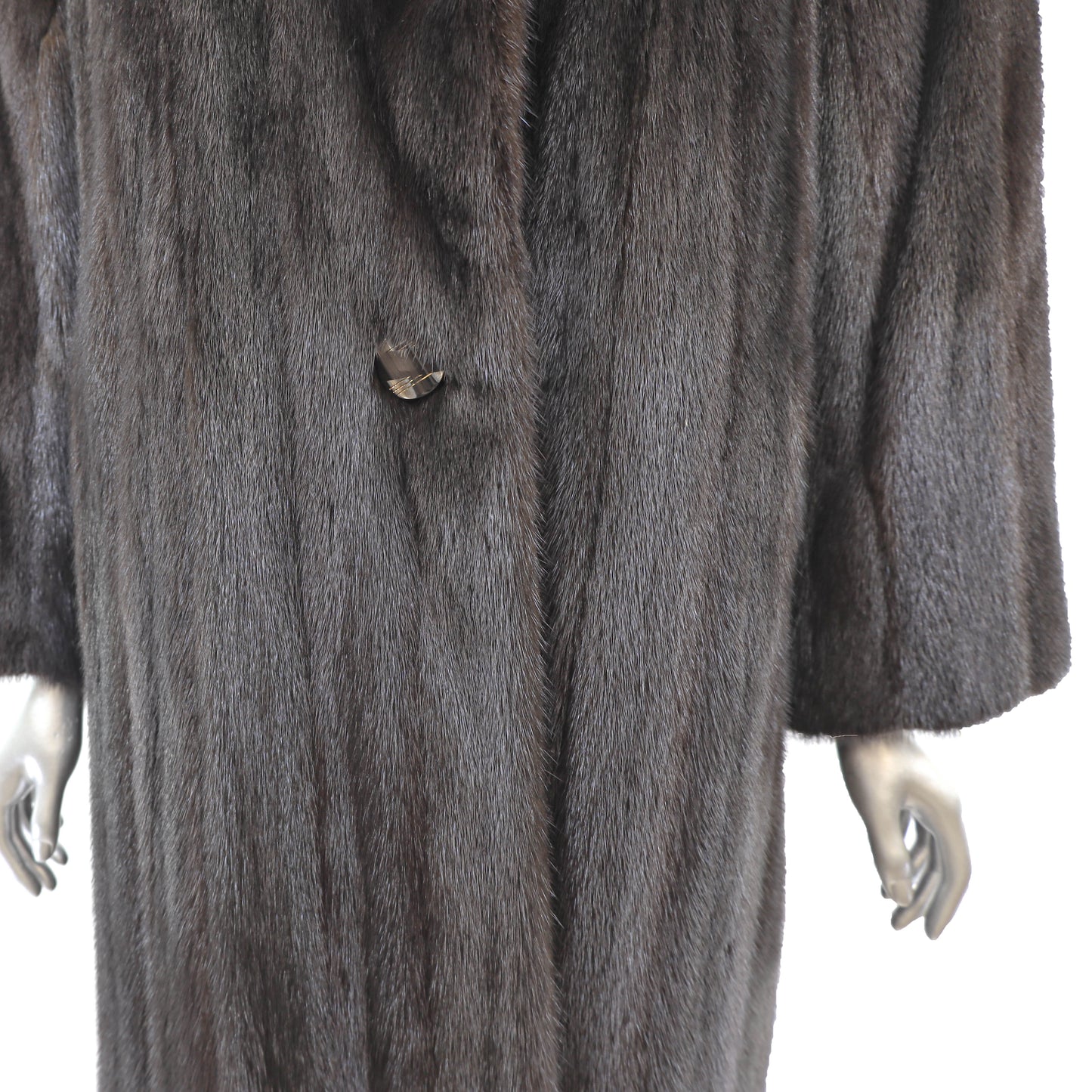 Dark Brown Mink 7/8 Coat- Size M