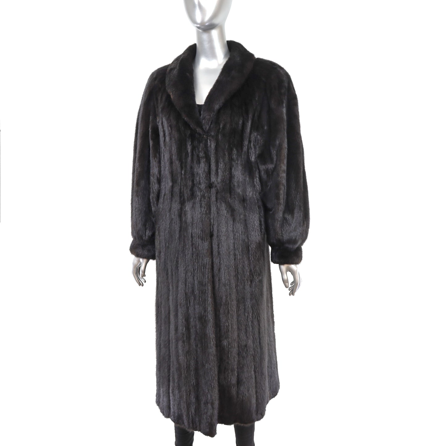 Black Mink Coat- Size M