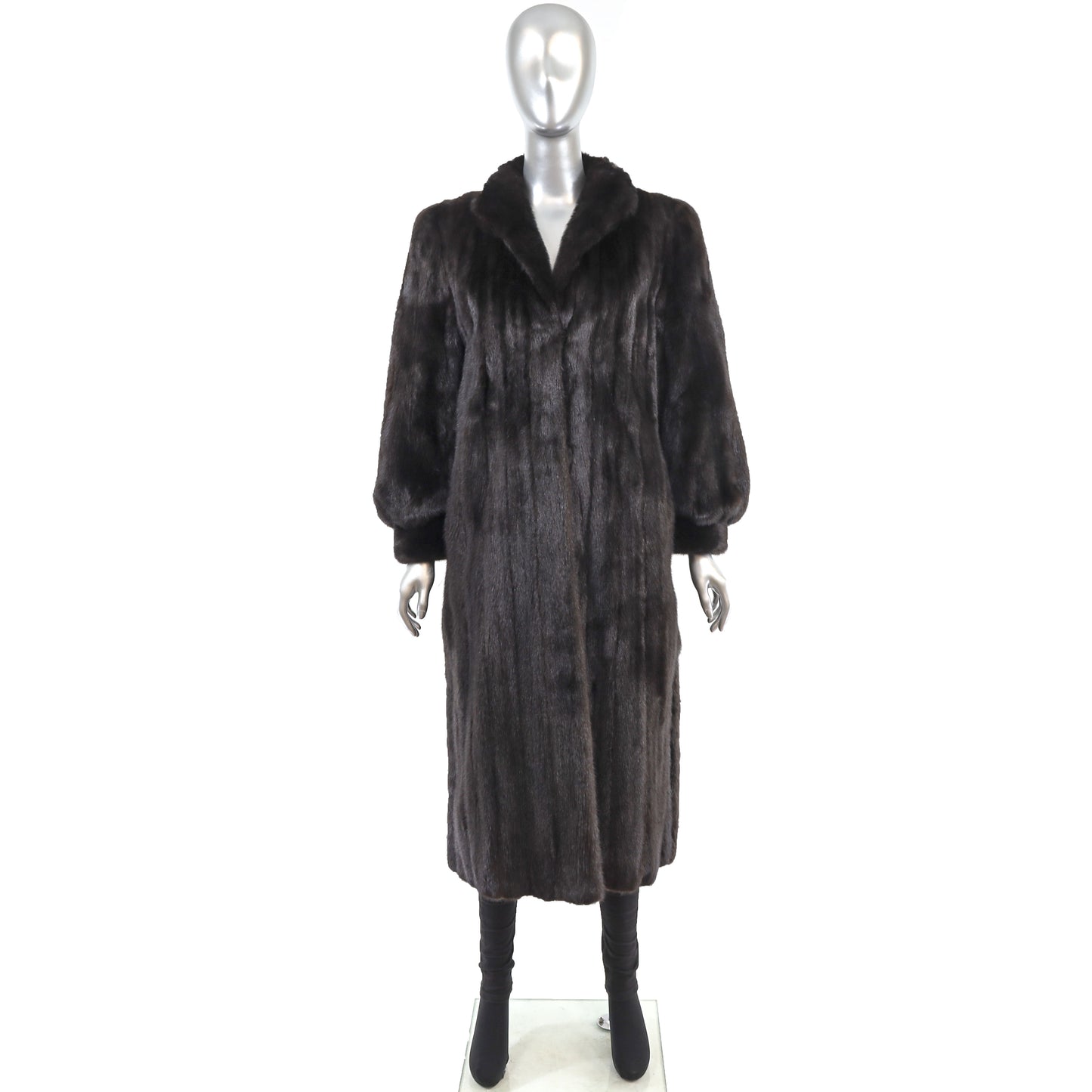 Black Mink Coat- Size M