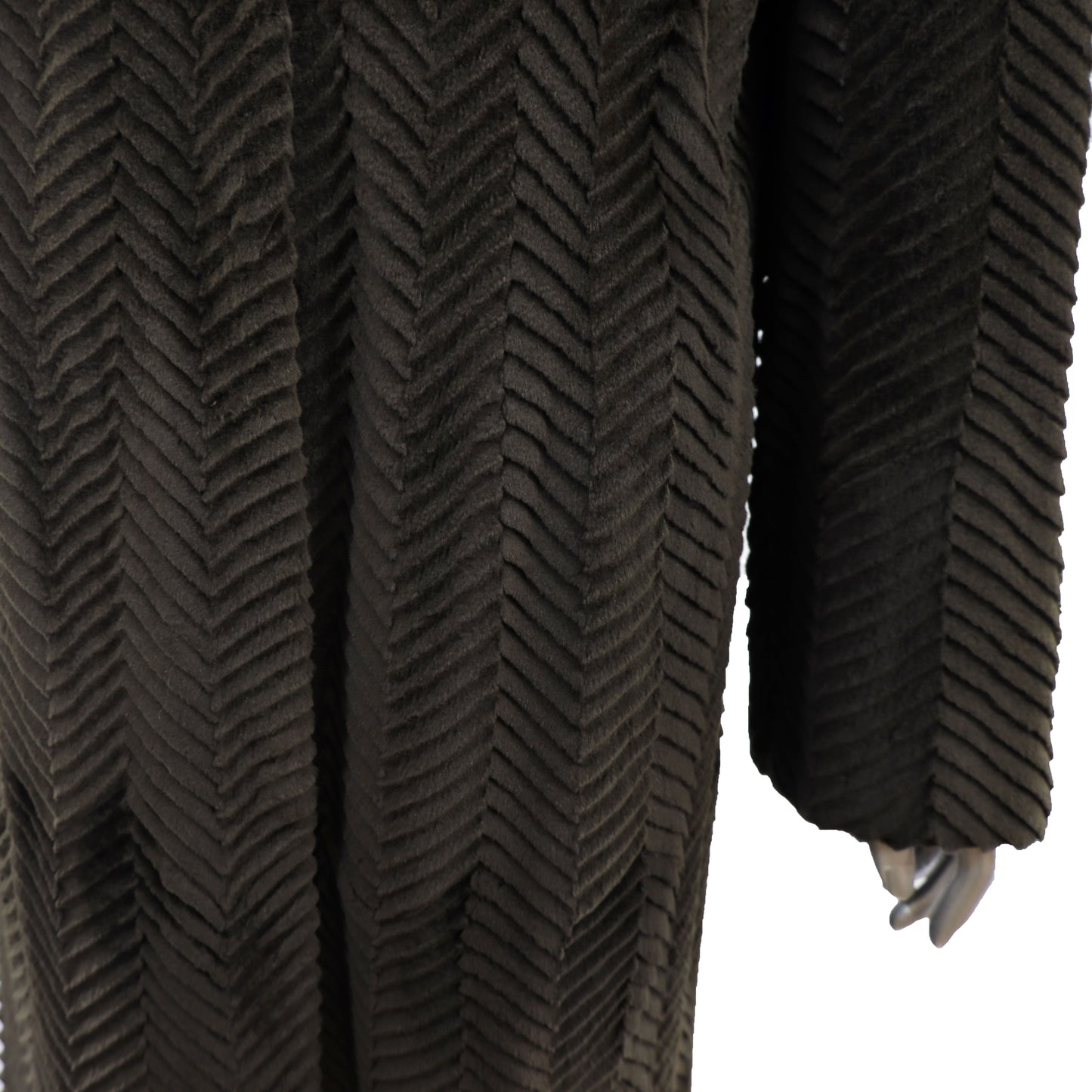 Olive Laser Cut Mink Coat- Size M