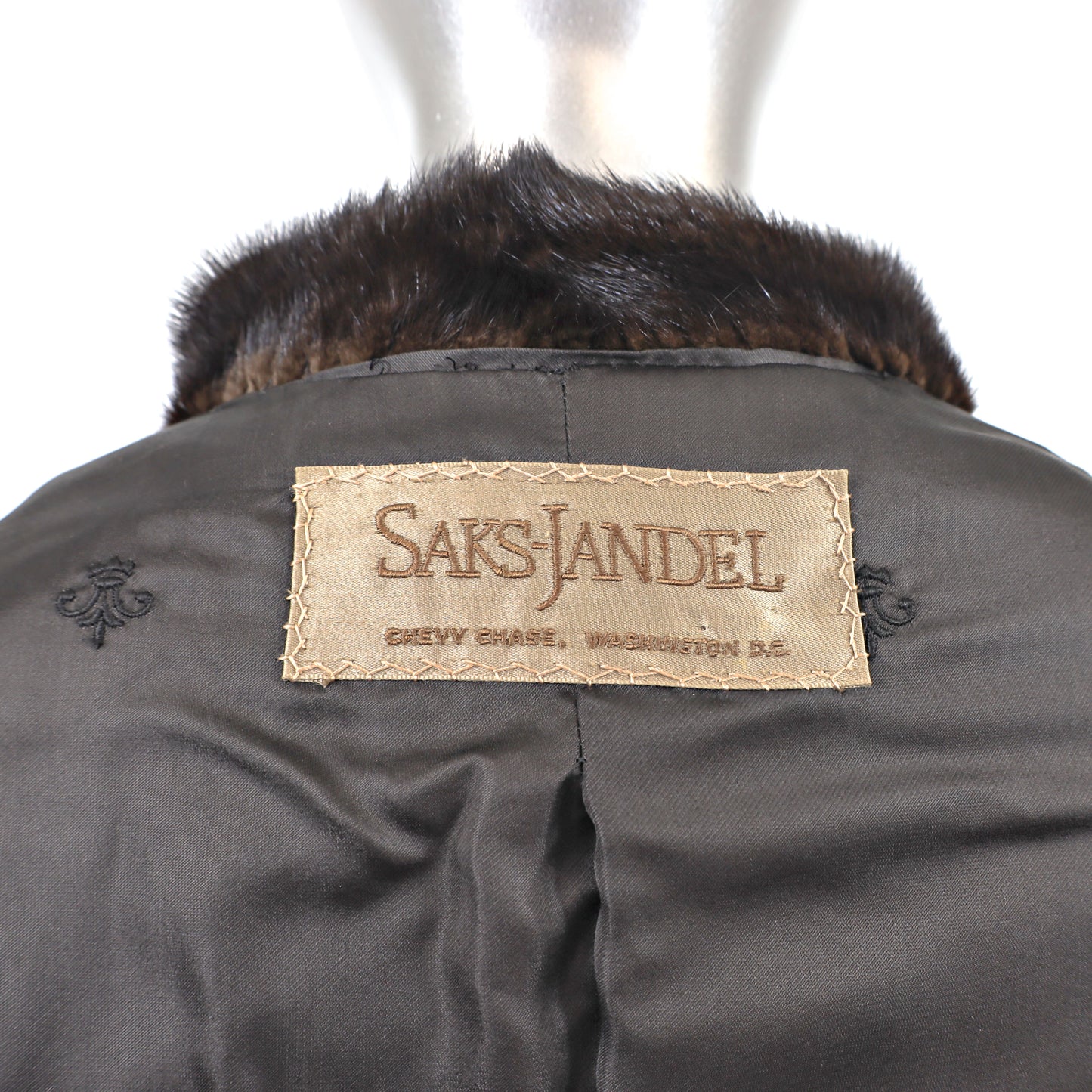 Saks Jandel Dark Brown Mink Coat- Size M