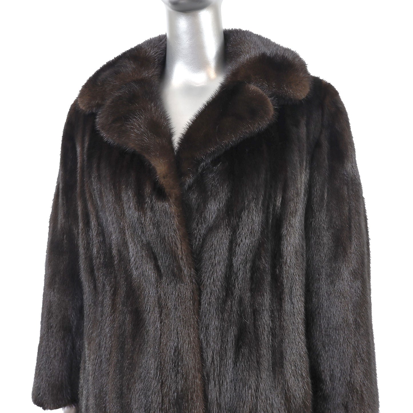 Saks Jandel Dark Brown Mink Coat- Size M