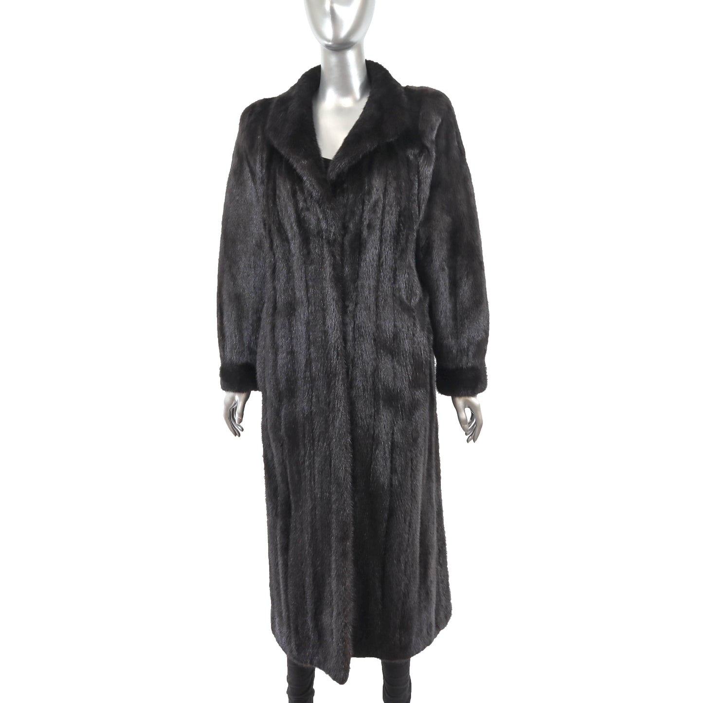 Black Mink Coat- Size M