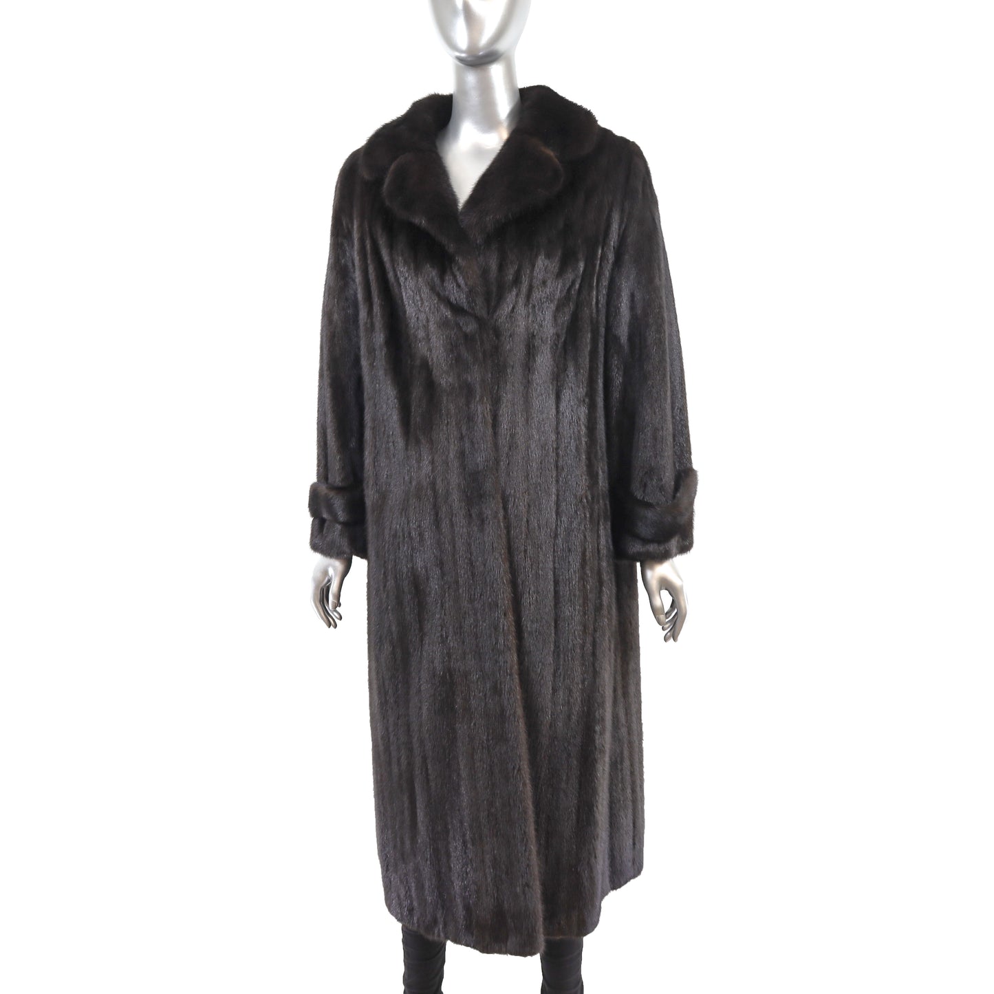 Black Mink Coat- Size M