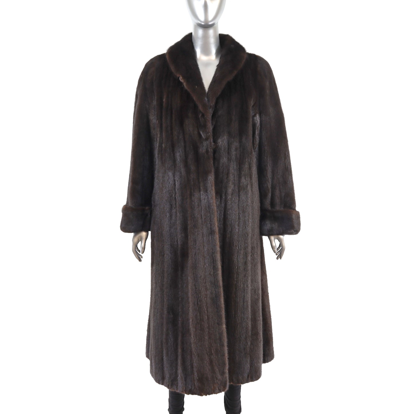Dark Brown Mink Coat- Size M