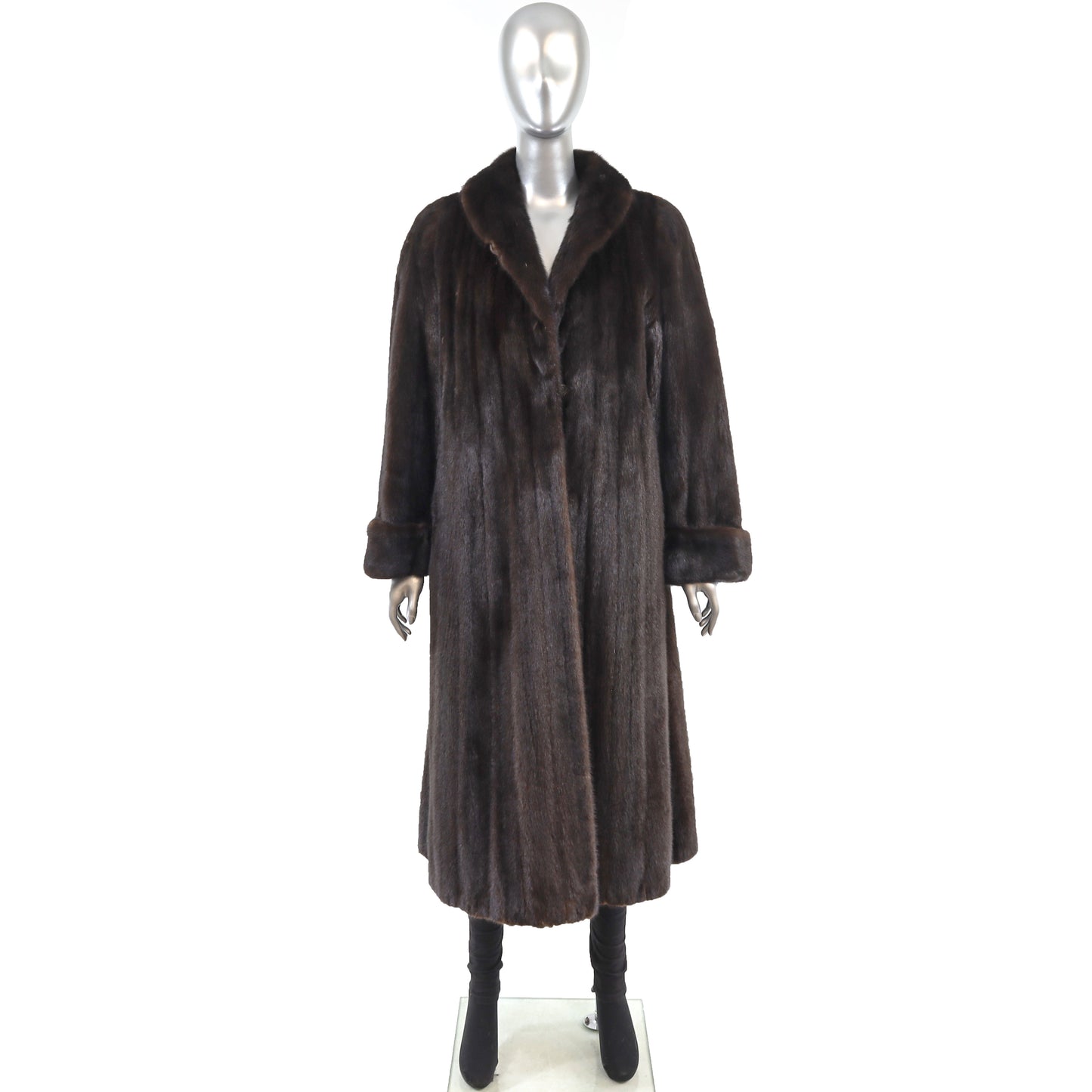 Dark Brown Mink Coat- Size M