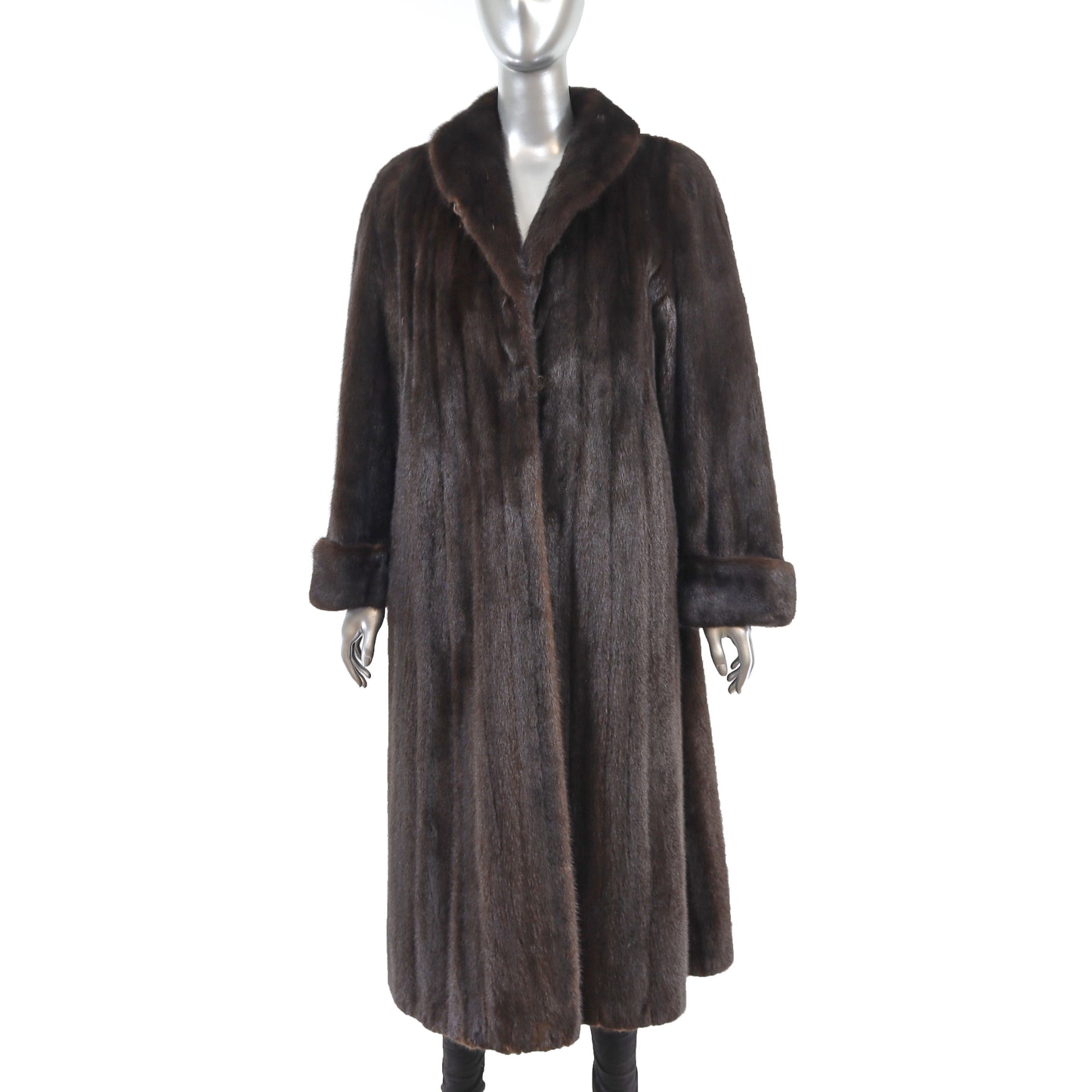 Dark Brown Mink Coat- Size M