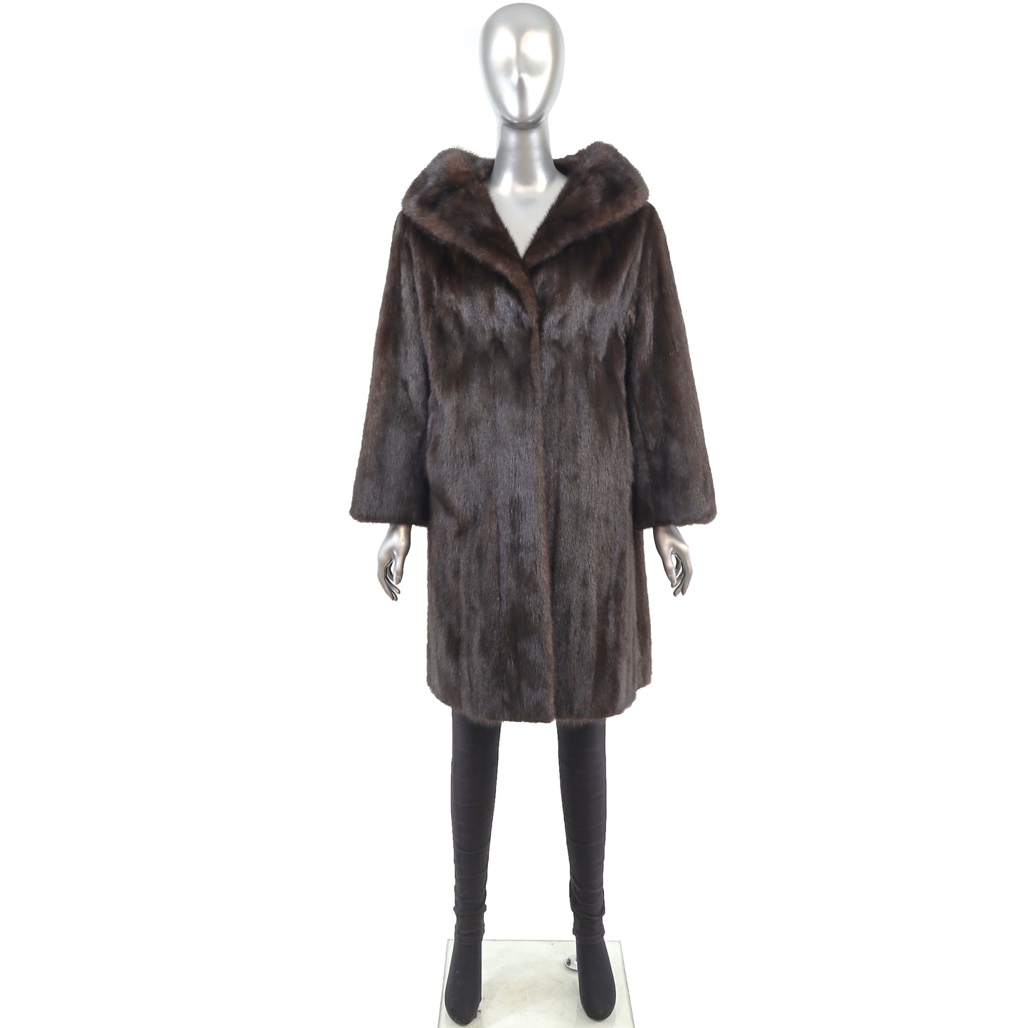 Mahogany Mink Coat- Size L