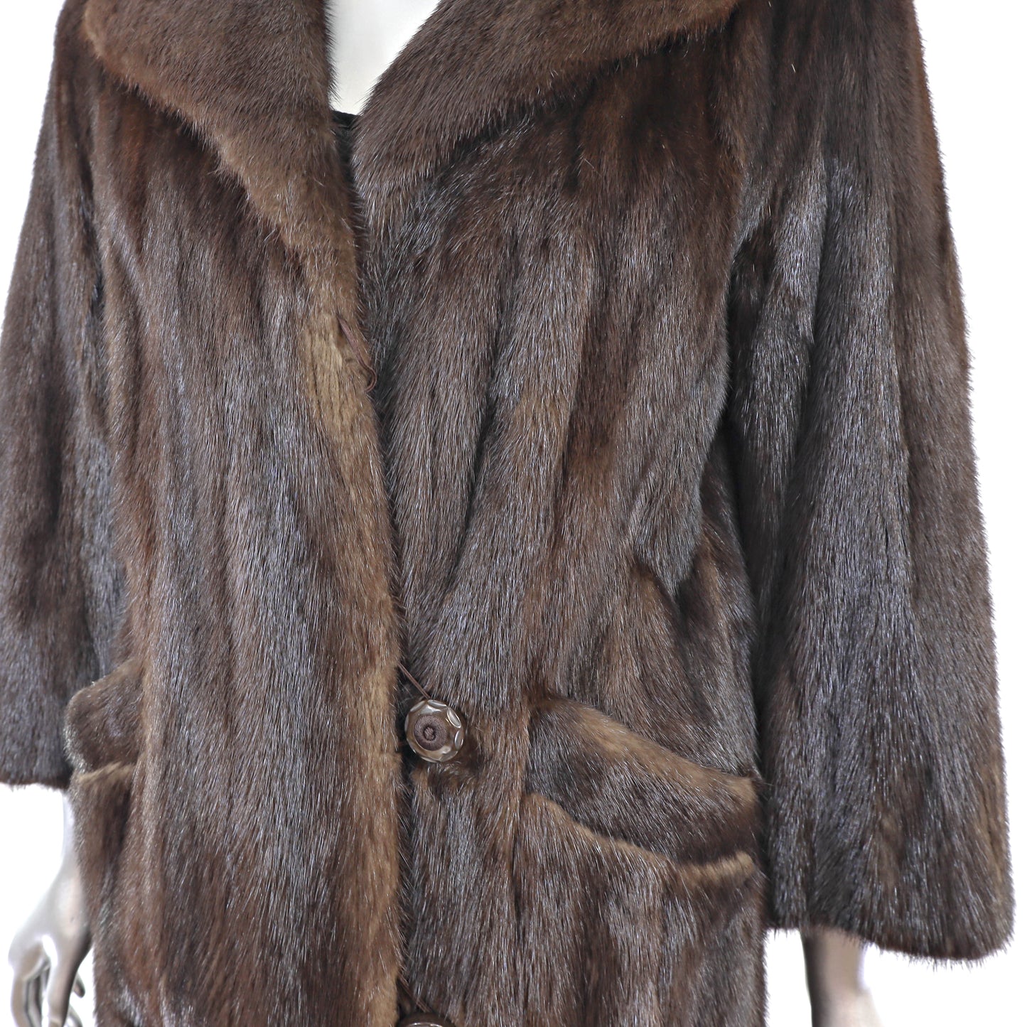 Mahogany Mink 7/8 Coat- Size S