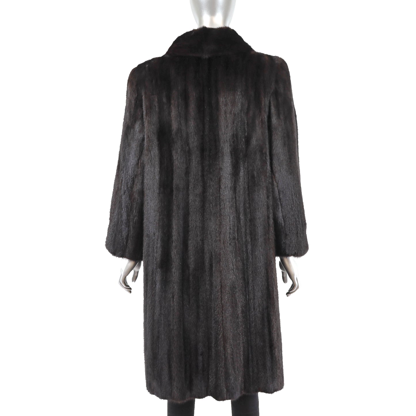 Dark Brown Mink 7/8 Coat- Size M
