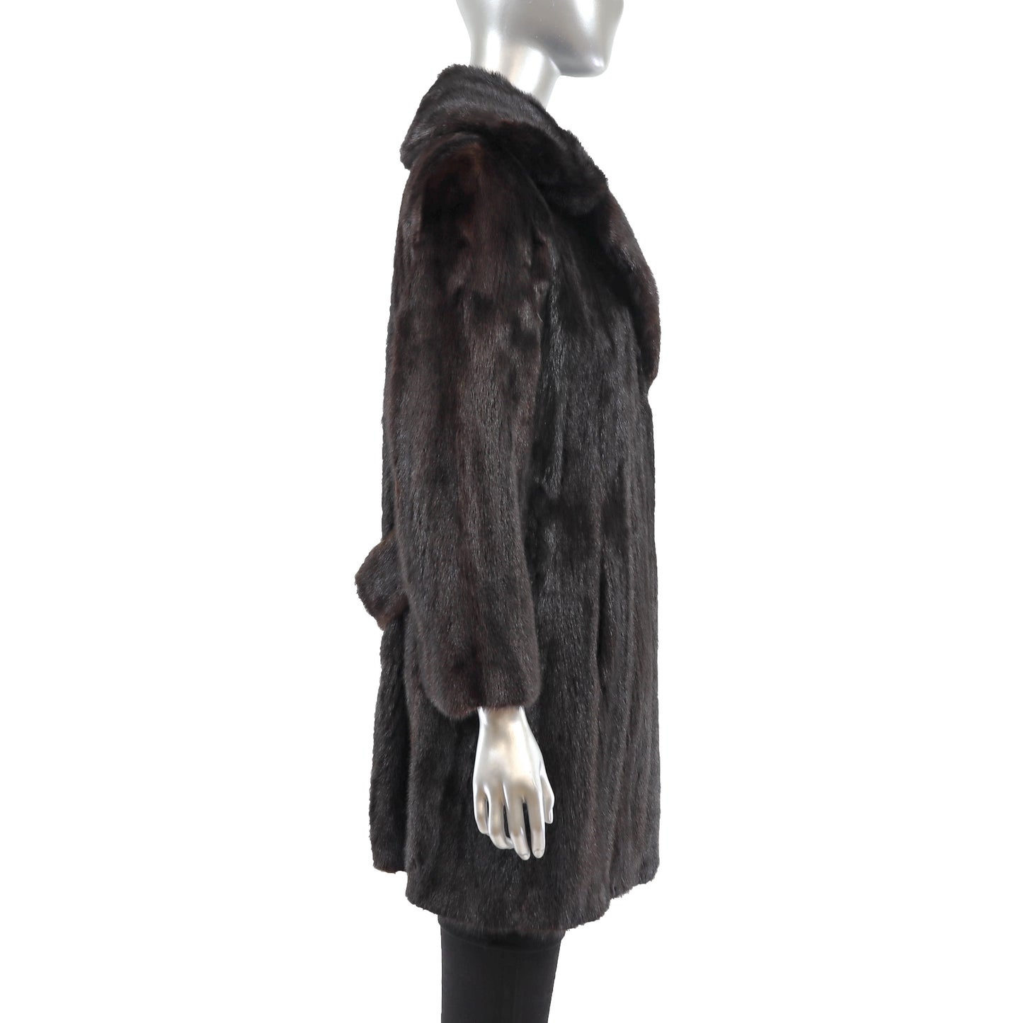 Black Mink Coat- Size S