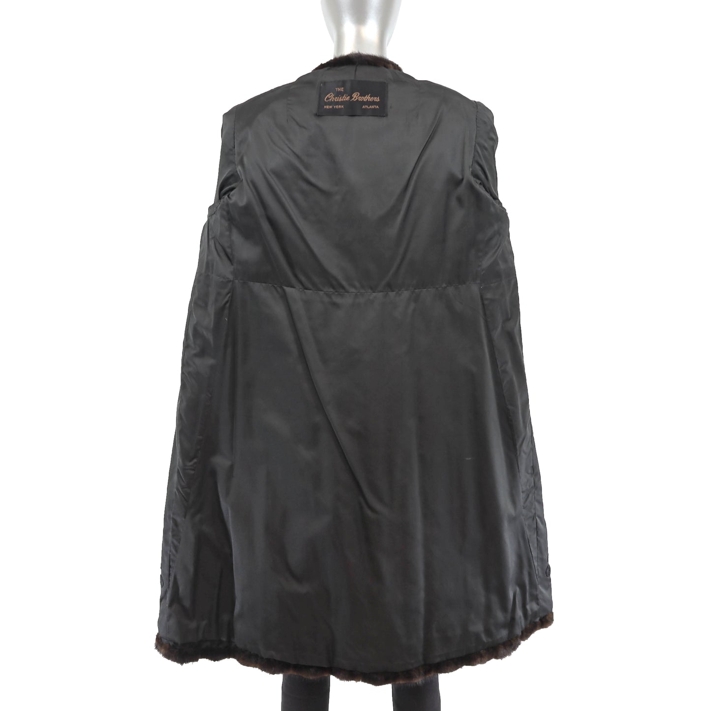 Dark Brown Mink 7/8 Coat- Size M