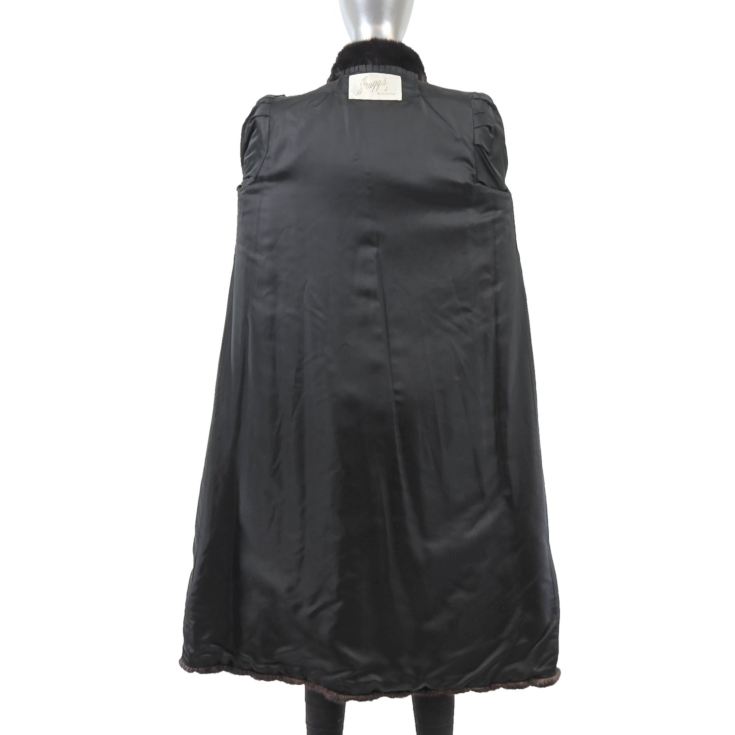 Black Mink Coat- Size M