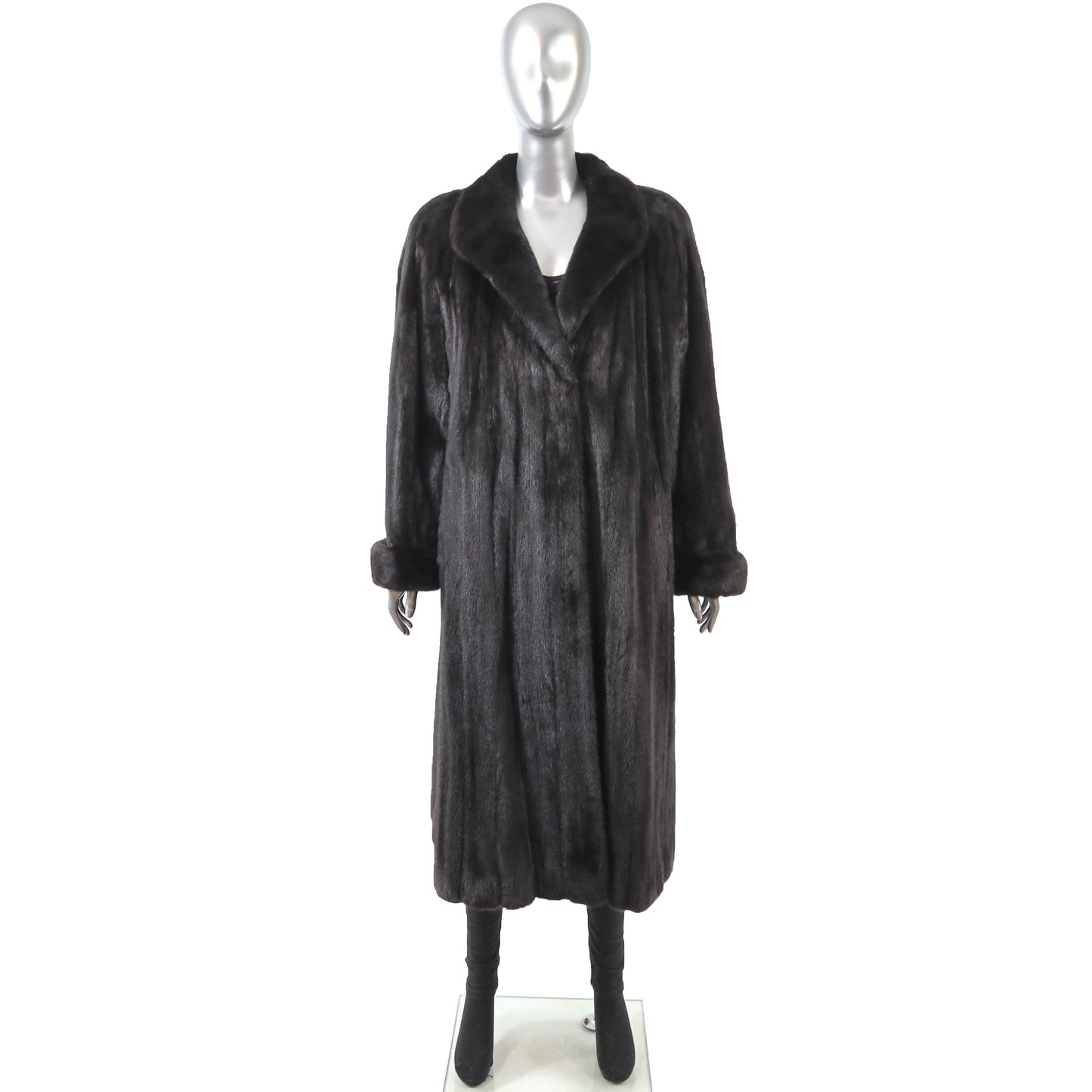Black Mink Coat- Size XL