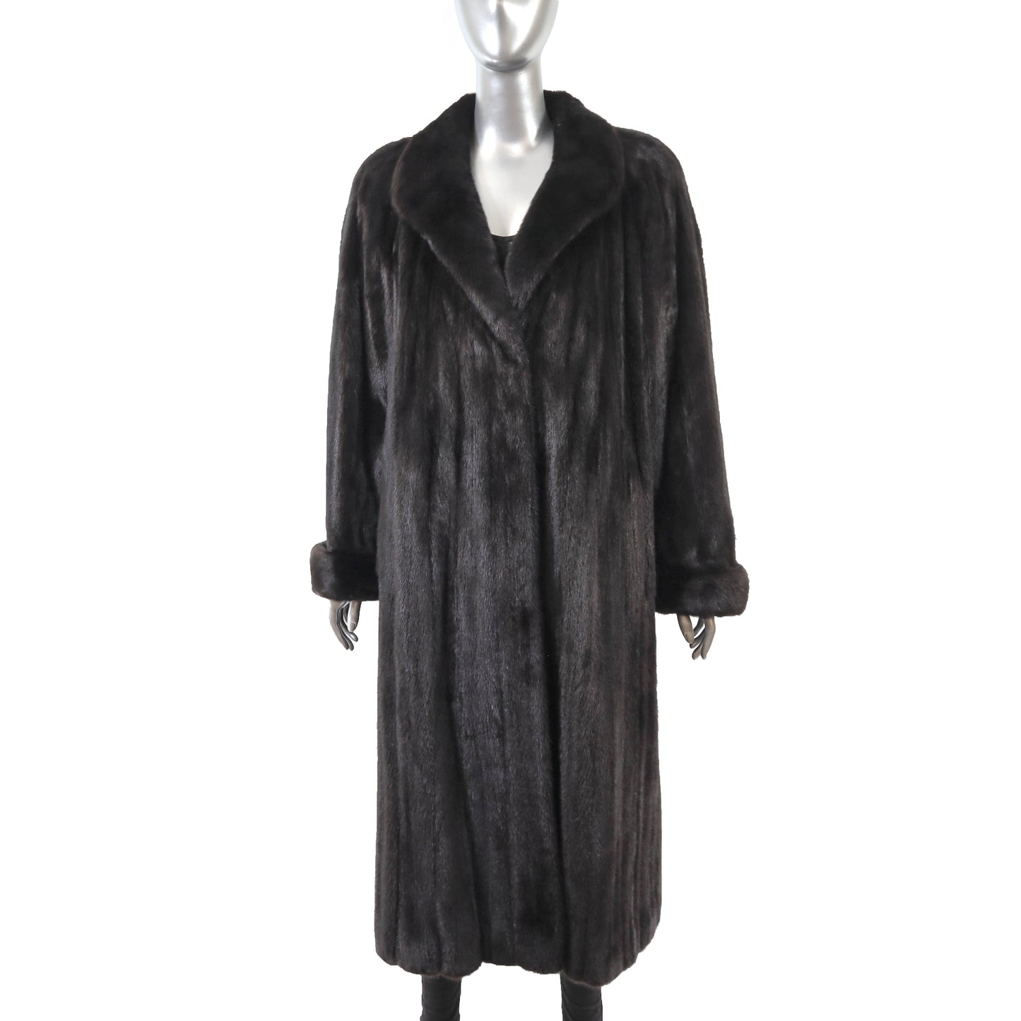 Black Mink Coat- Size XL