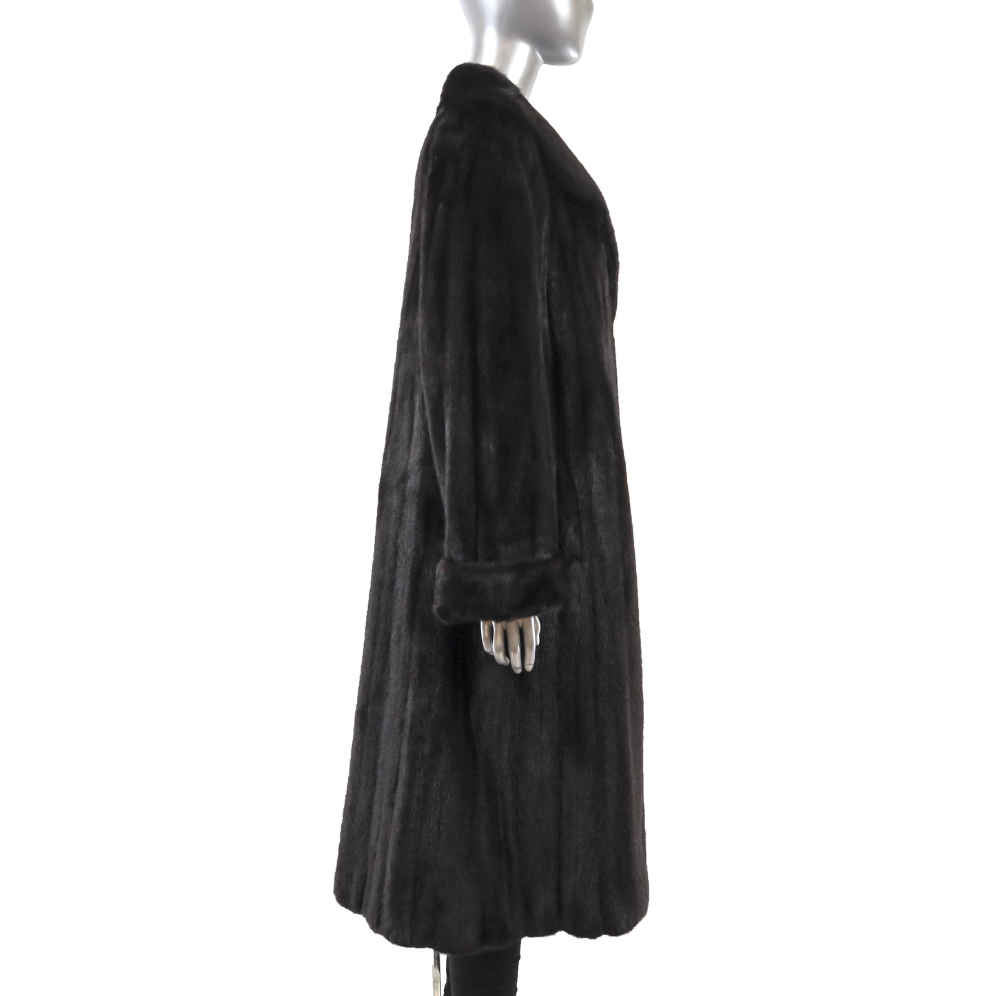 Black Mink Coat- Size XL