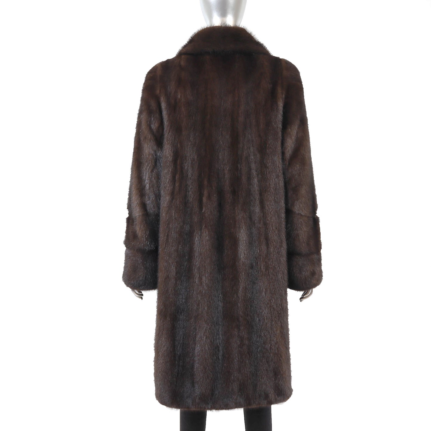 Brown Mink Coat- Size M