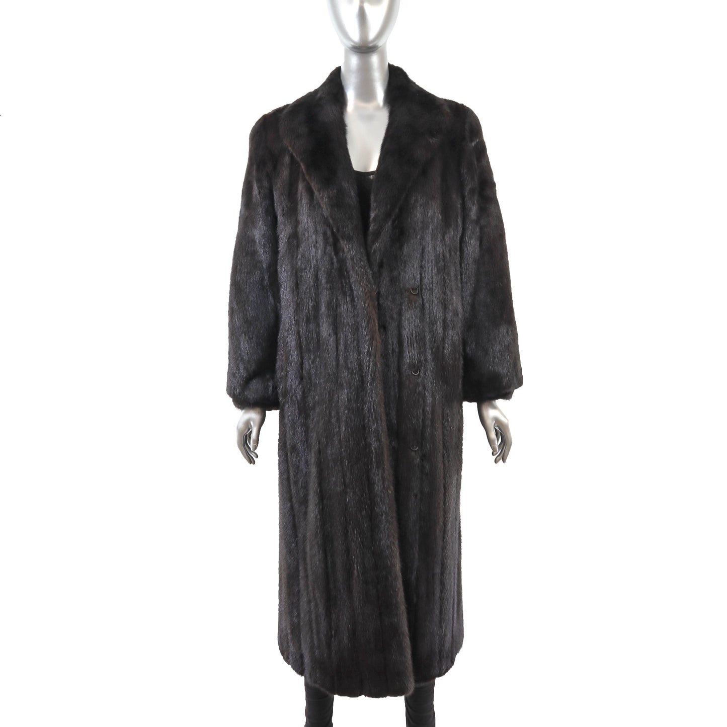 Dark Brown Mink Coat- Size L