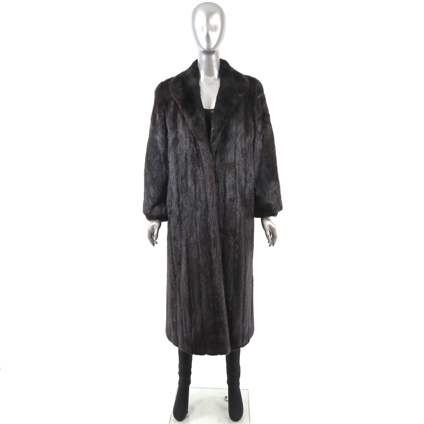 Dark Brown Mink Coat- Size L