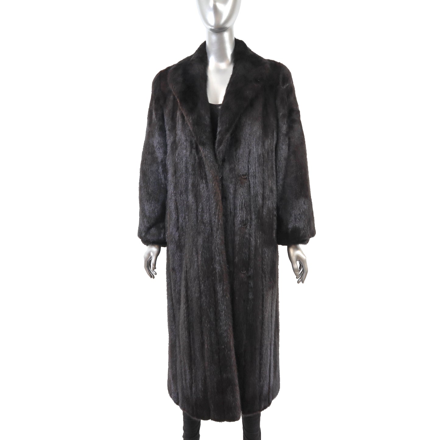 Dark Brown Mink Coat- Size L