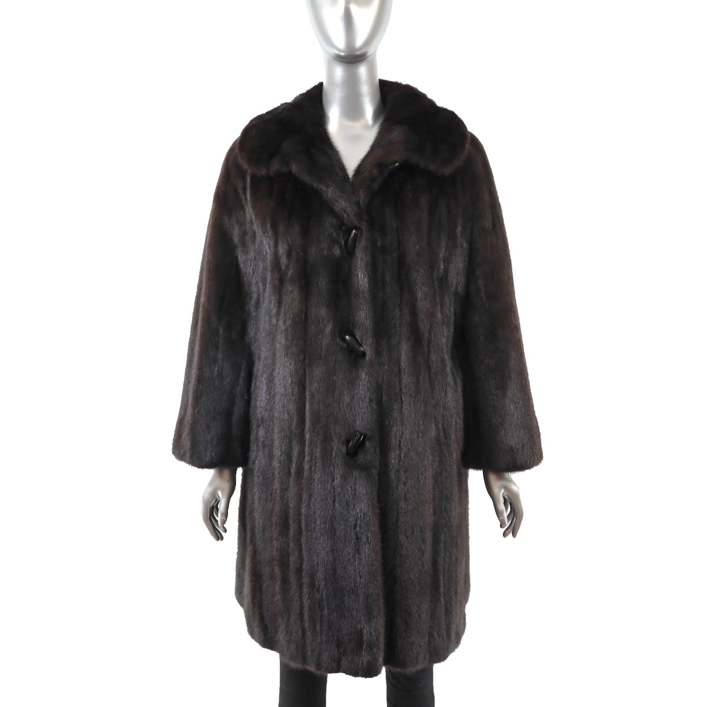 Christian Dior Black Mink 3/4 Coat- Size M