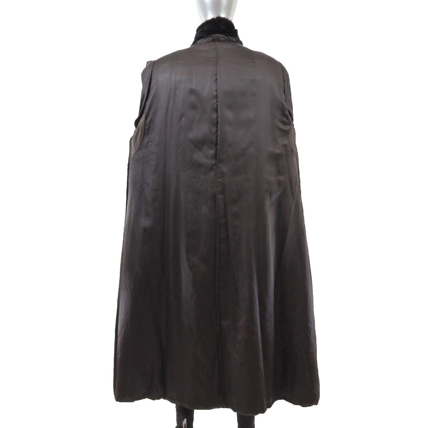 Dark Brown Section Mink Coat- Size XXL