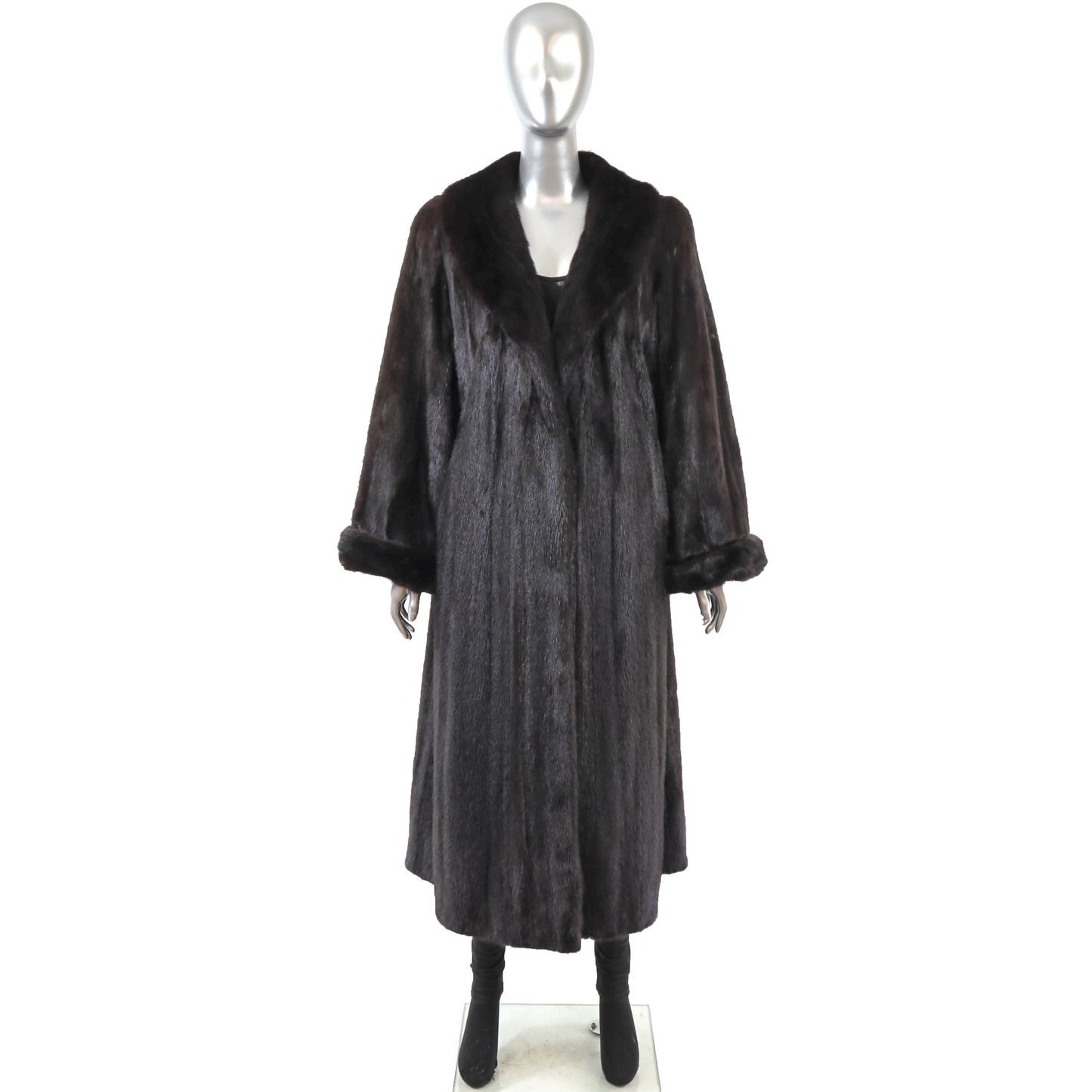 Black Mink Coat- Size L