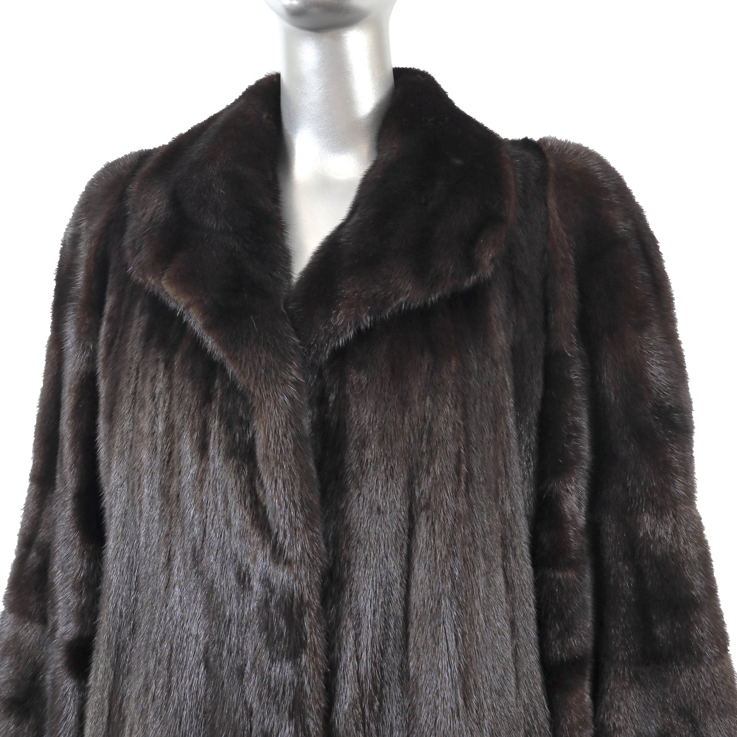 Black Mink Coat- Size XL