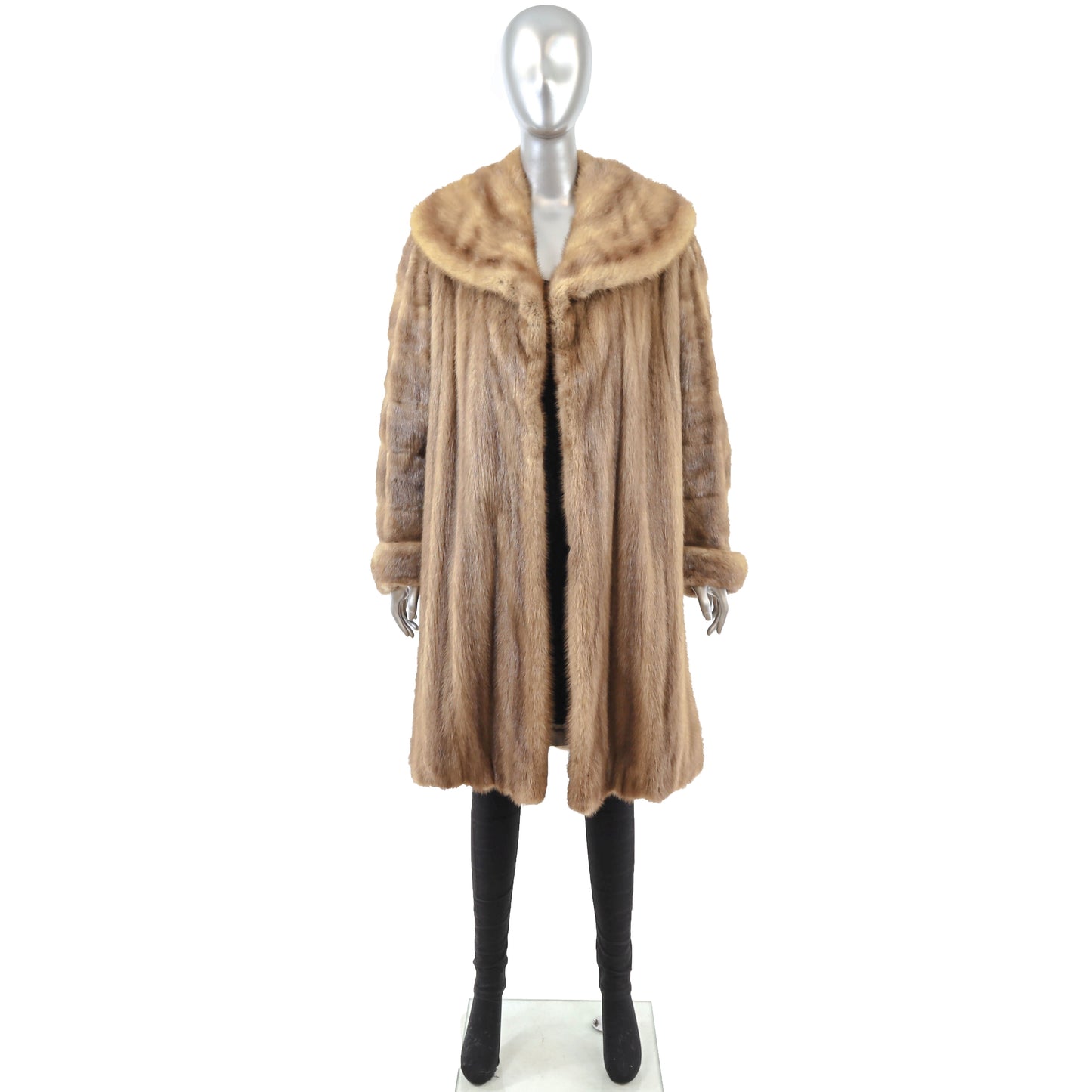 Light Brown Mink Coat- Size XL
