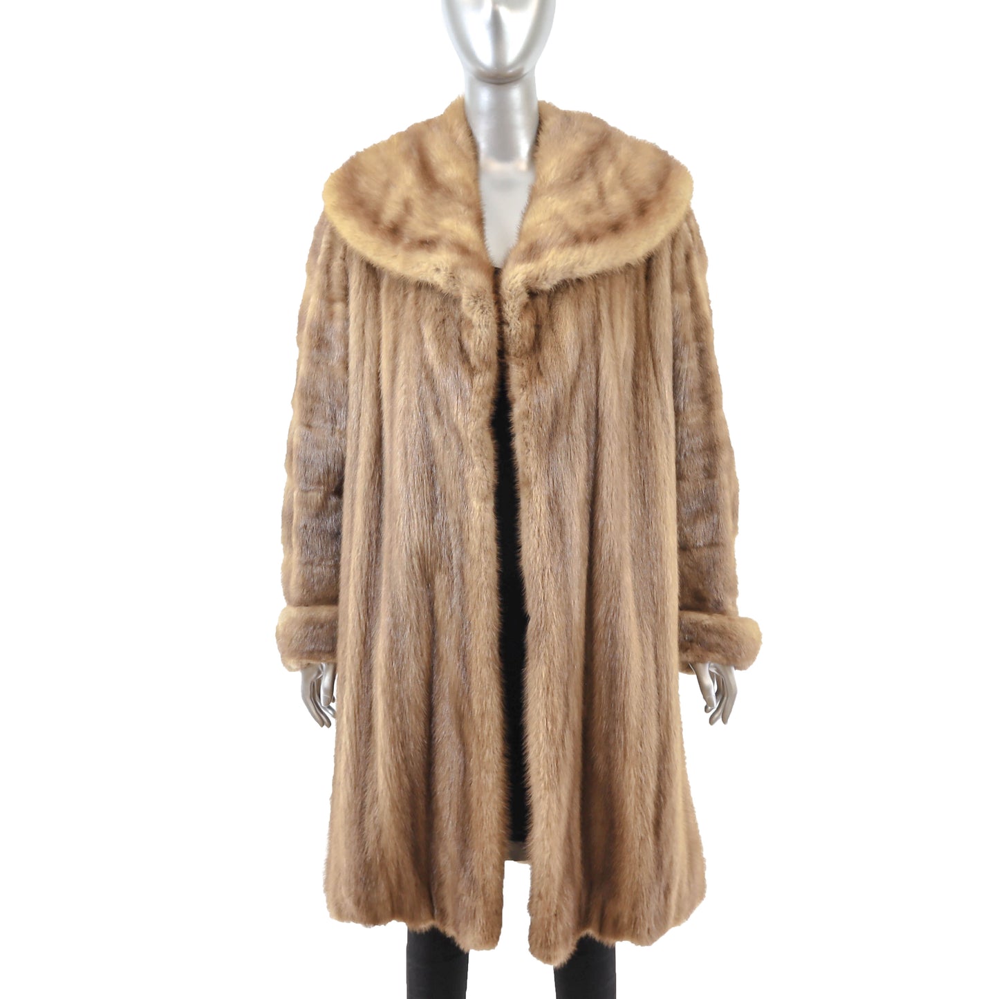 Light Brown Mink Coat- Size XL