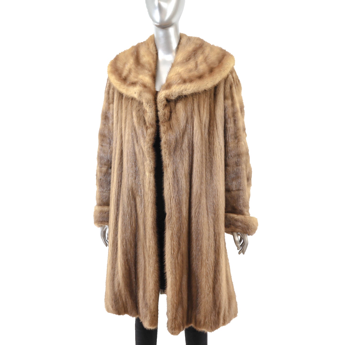 Light Brown Mink Coat- Size XL