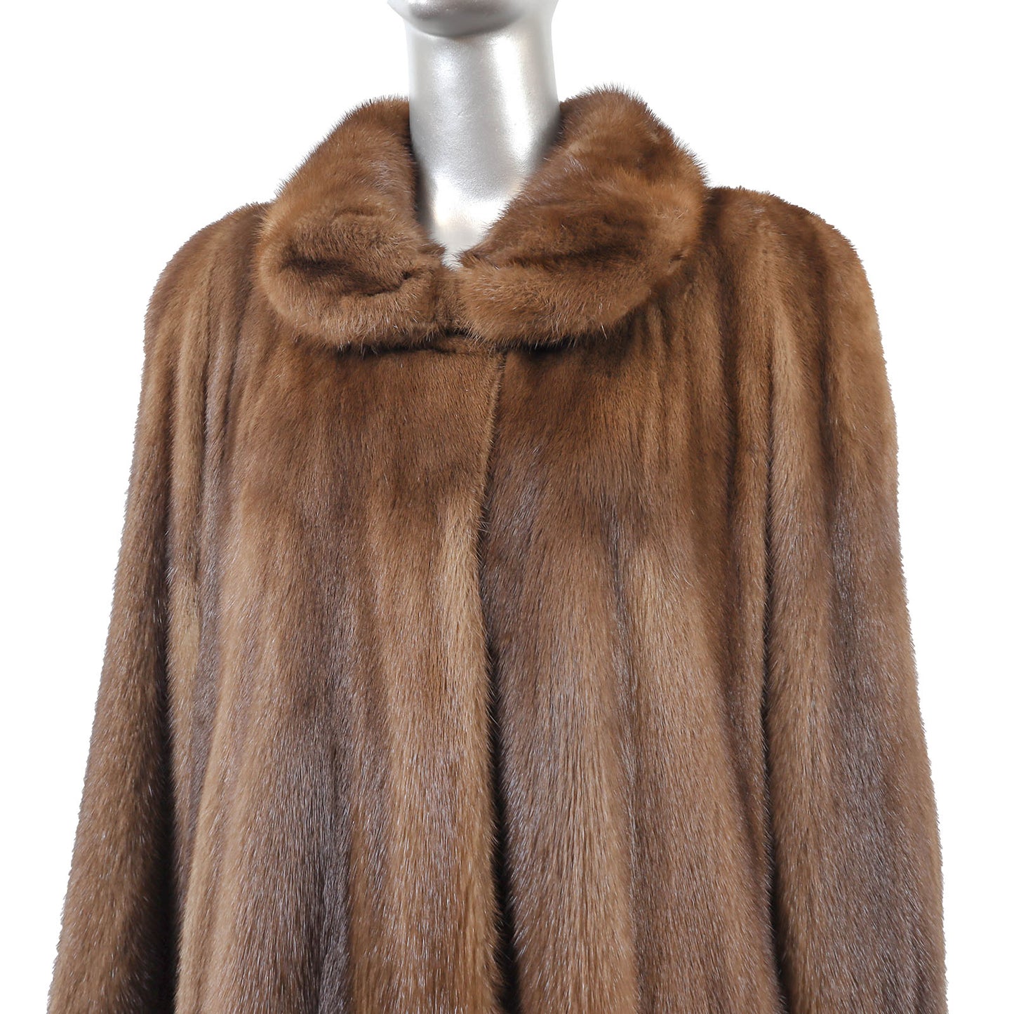 Brown Swing Mink Coat- Size XL