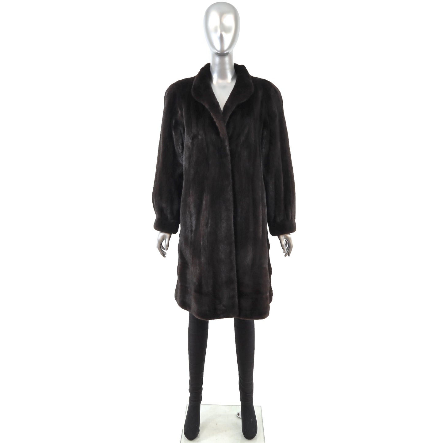 Black Mink Coat- Size M