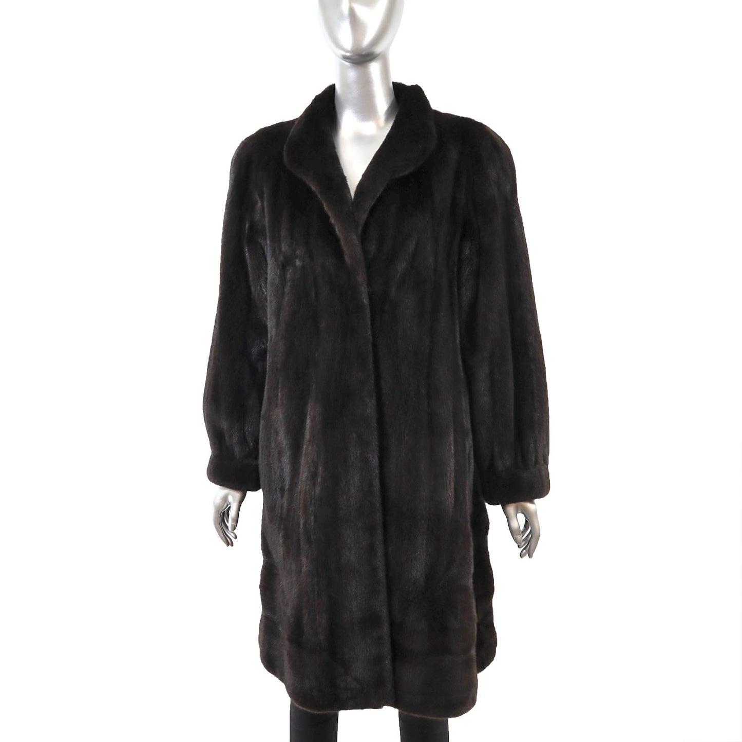 Black Mink Coat- Size M