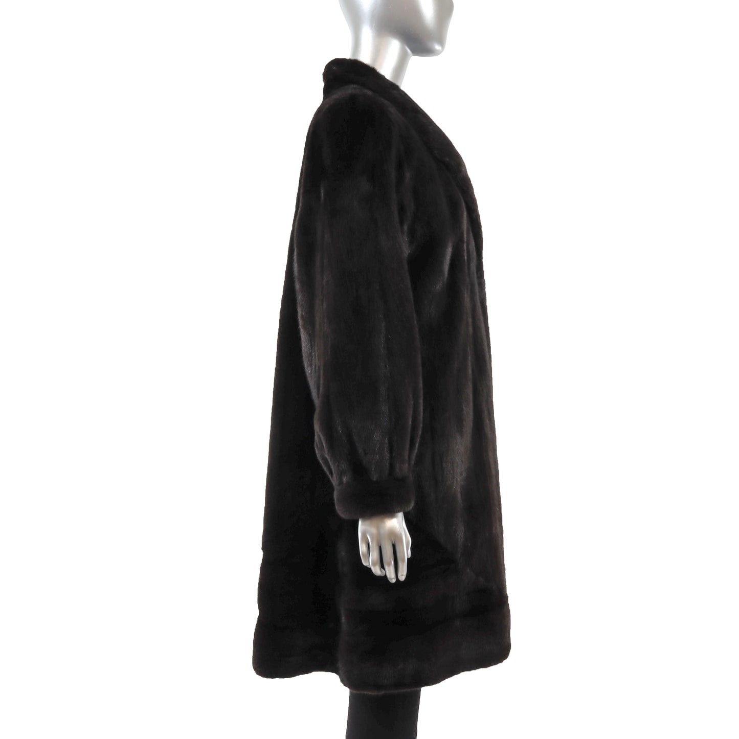Black Mink Coat- Size M