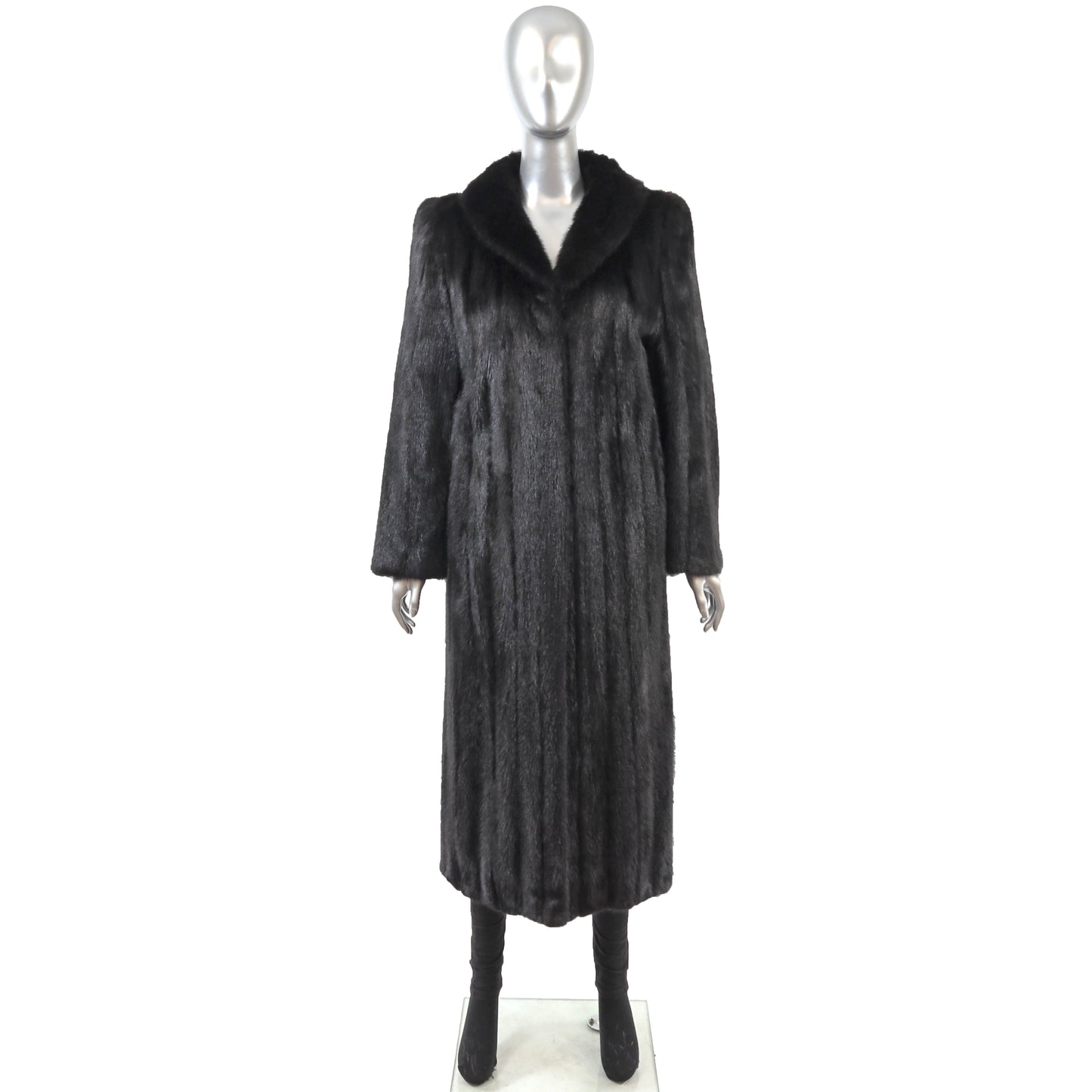 Black Mink Coat- Size M