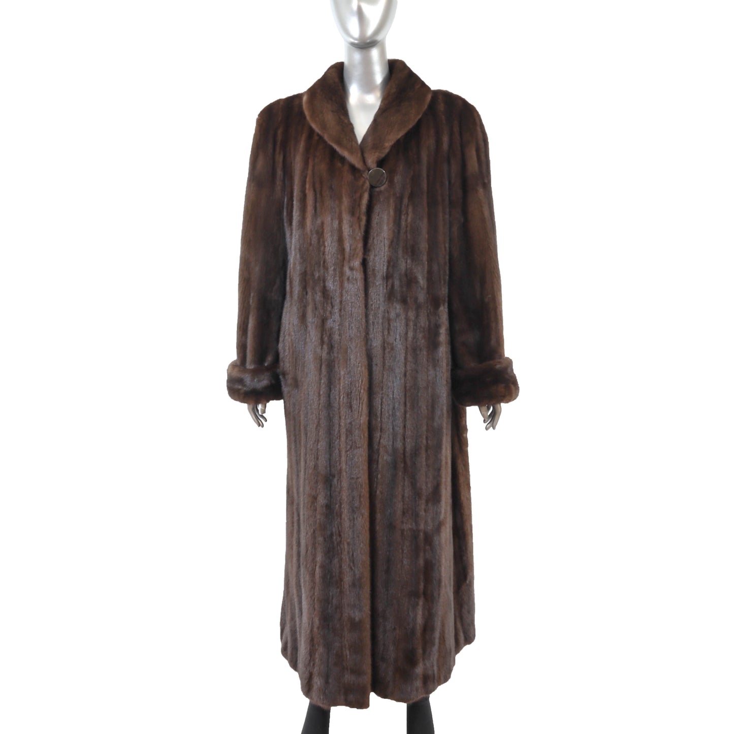 Brown Mink Coat- Size XL