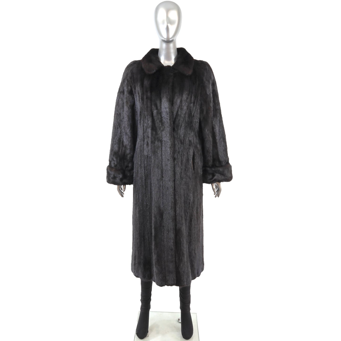 Black Mink Coat- Size M