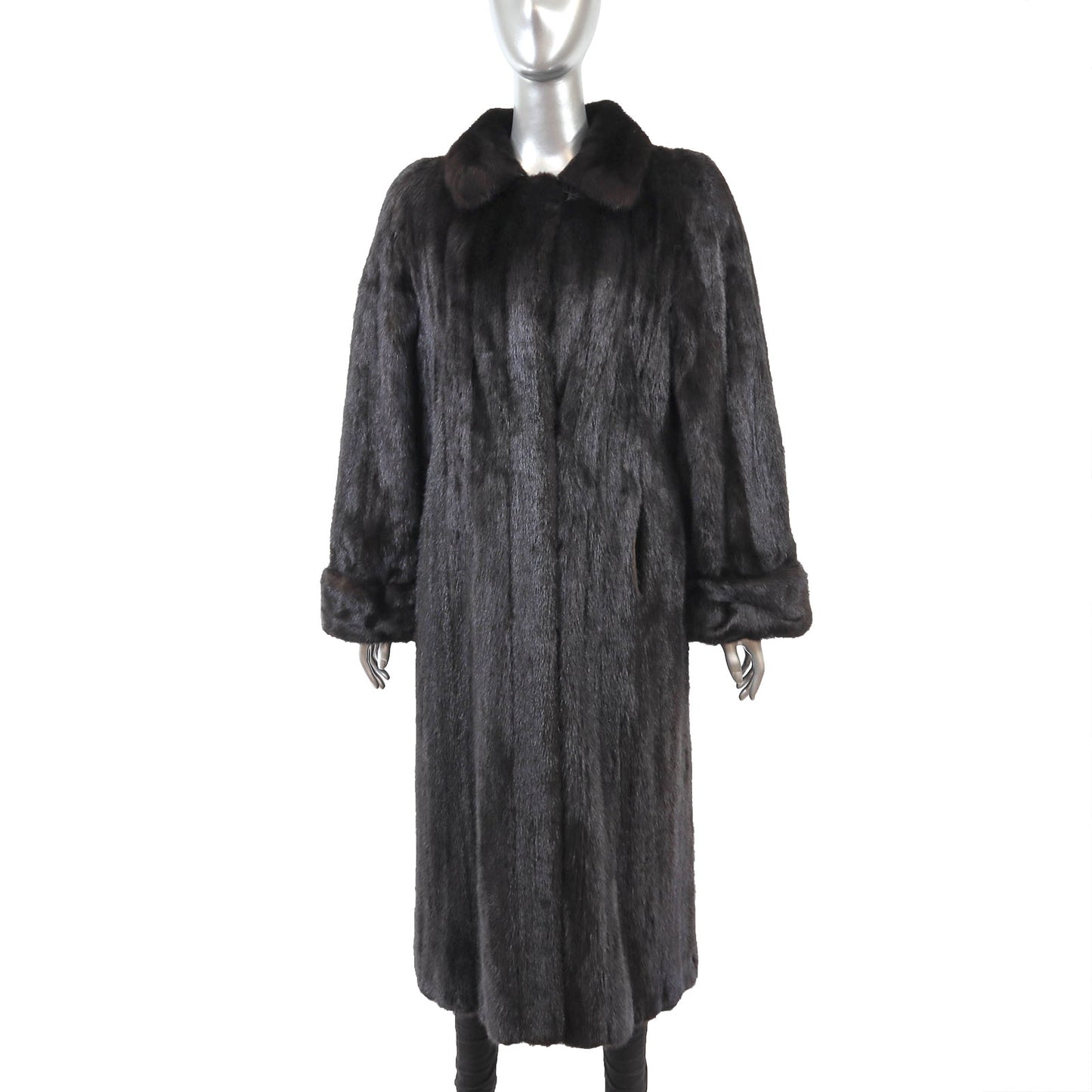 Black Mink Coat- Size M