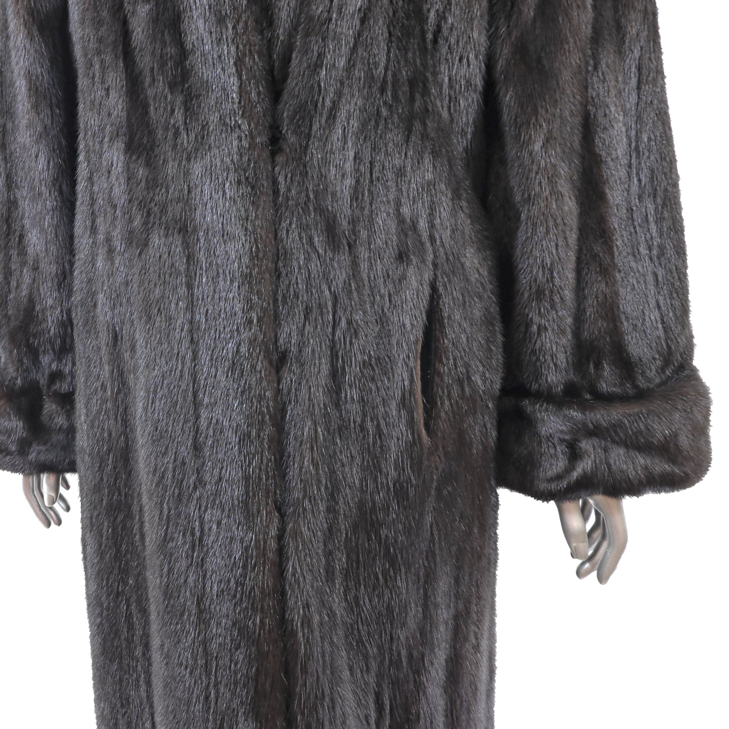 Black Mink Coat- Size M