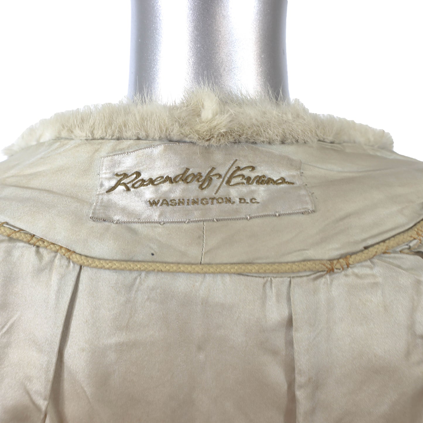 Rosendorf Evans Ivory Mink Coat- Size M