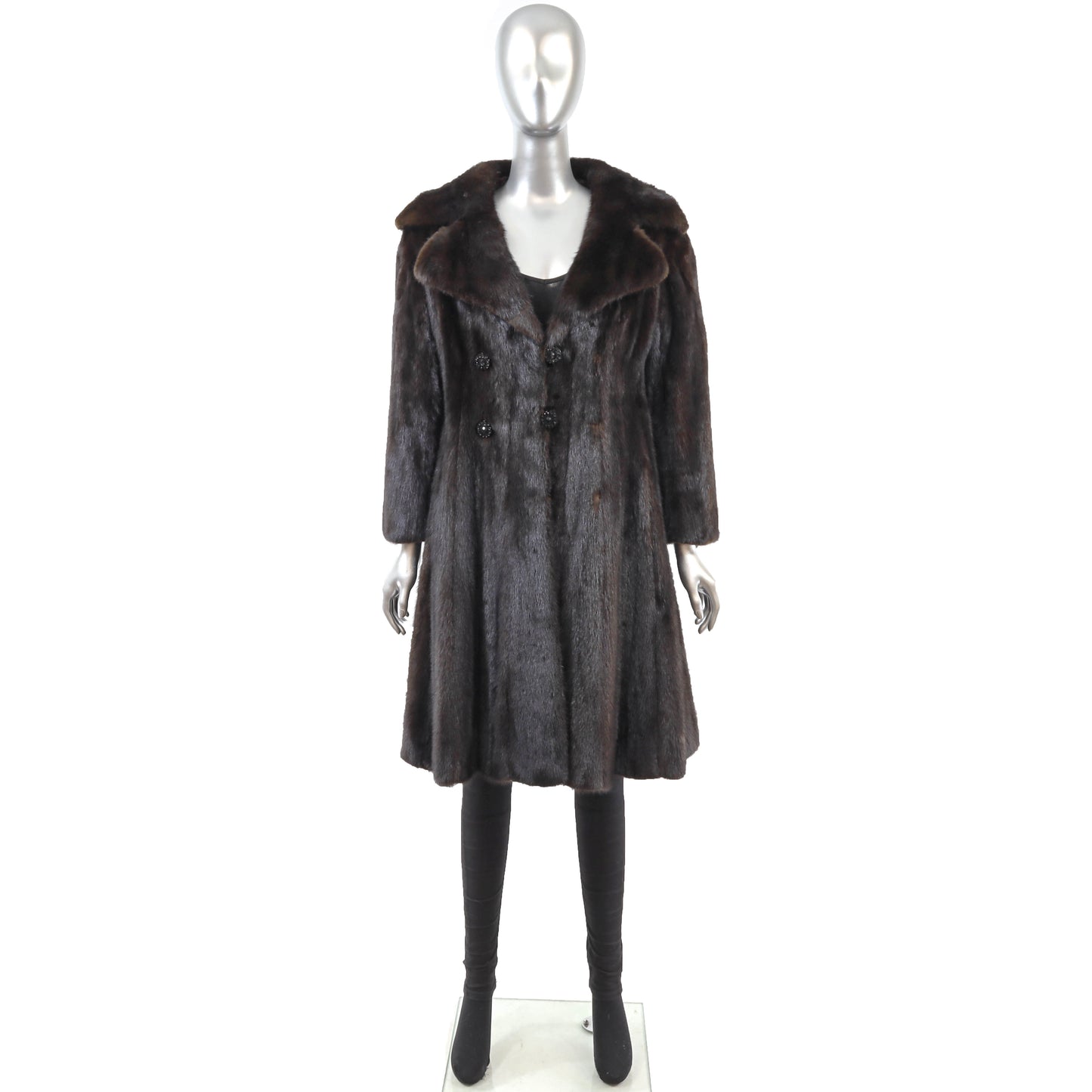 Dark Brown Mink Coat- Size S